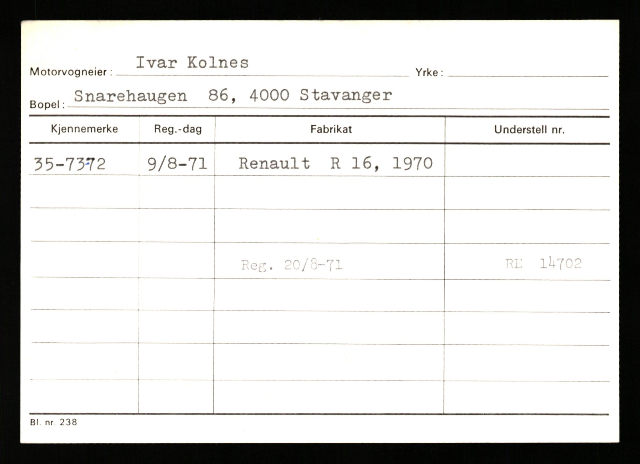 Stavanger trafikkstasjon, AV/SAST-A-101942/0/G/L0011: Registreringsnummer: 240000 - 363477, 1930-1971, p. 3191