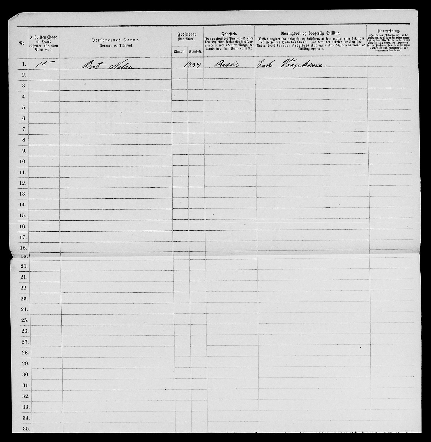 SAKO, 1885 census for 0801 Kragerø, 1885, p. 814