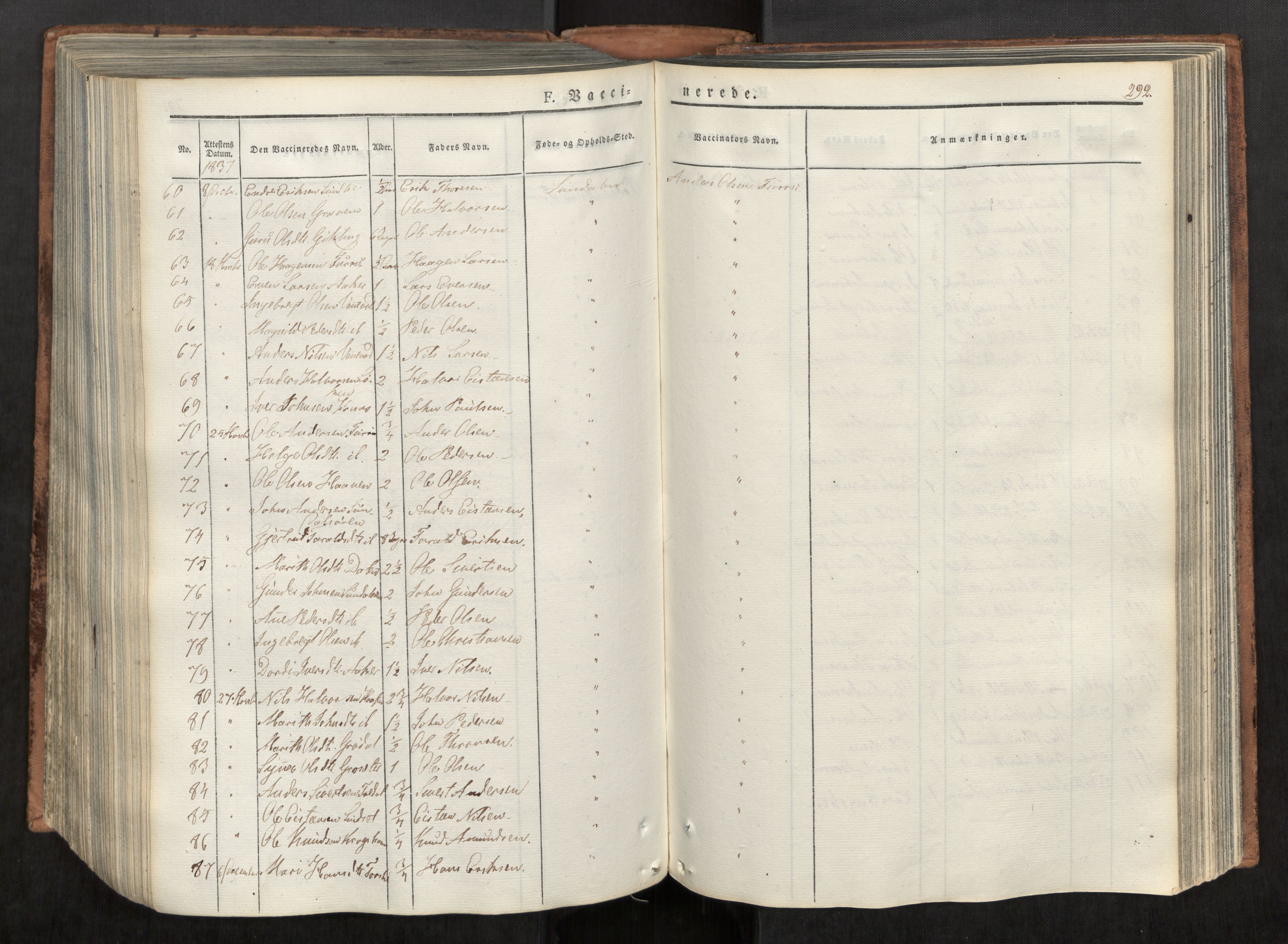 Ministerialprotokoller, klokkerbøker og fødselsregistre - Møre og Romsdal, AV/SAT-A-1454/590/L1012: Parish register (official) no. 590A04, 1832-1846, p. 292