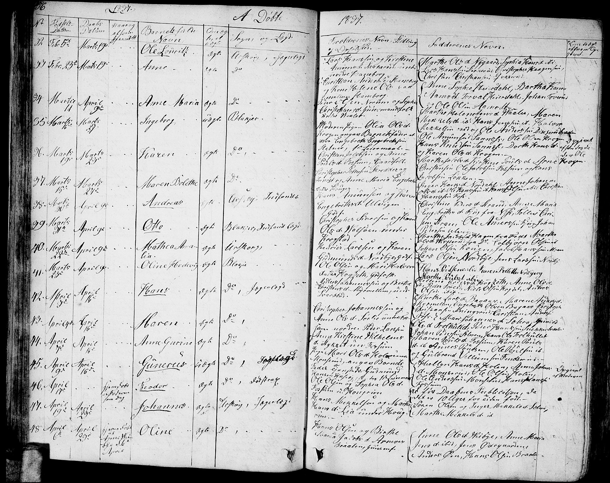 Aurskog prestekontor Kirkebøker, SAO/A-10304a/G/Ga/L0002: Parish register (copy) no. I 2, 1829-1857, p. 56