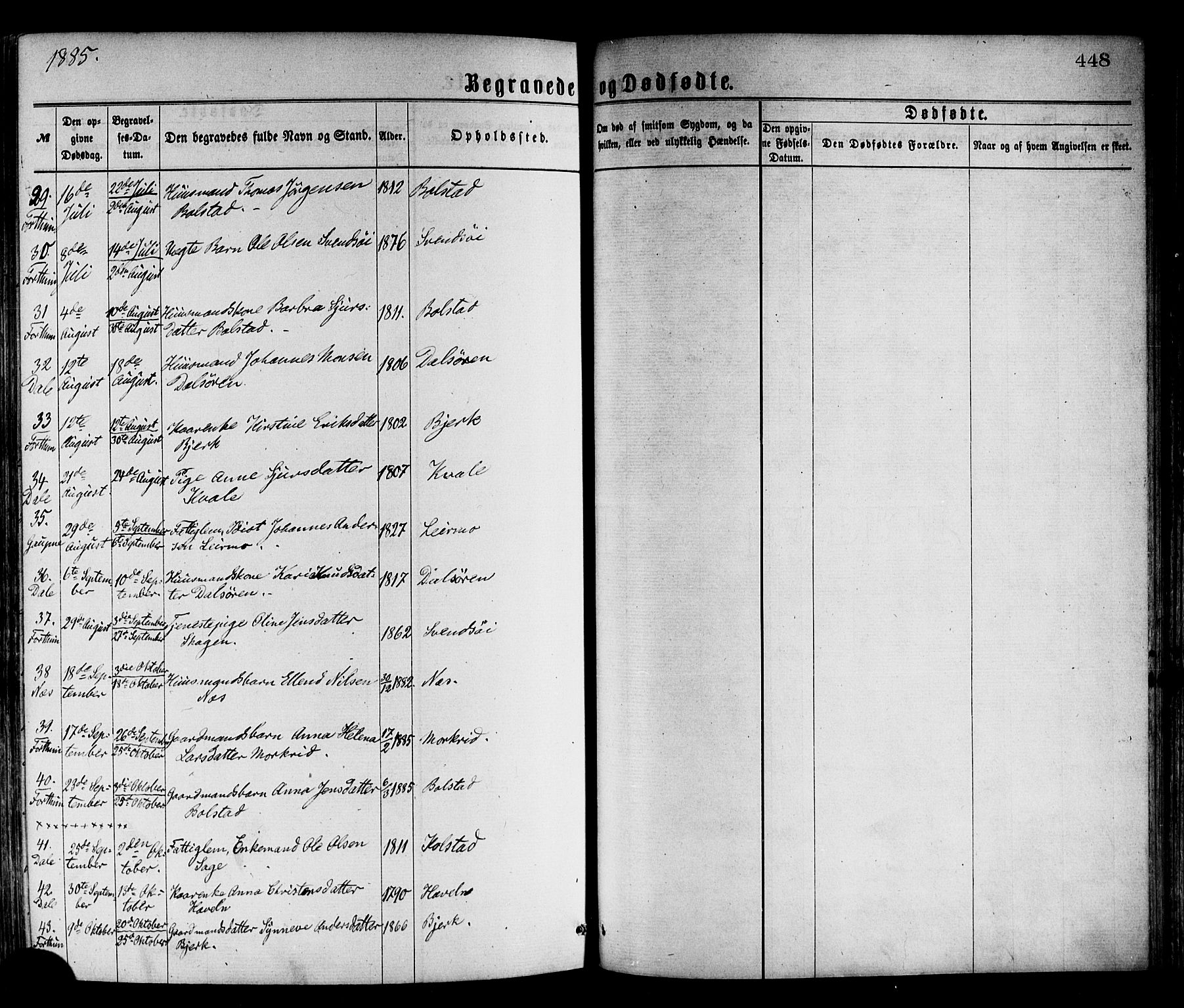 Luster sokneprestembete, AV/SAB-A-81101/H/Haa/Haaa/L0010: Parish register (official) no. A 10, 1871-1886, p. 448