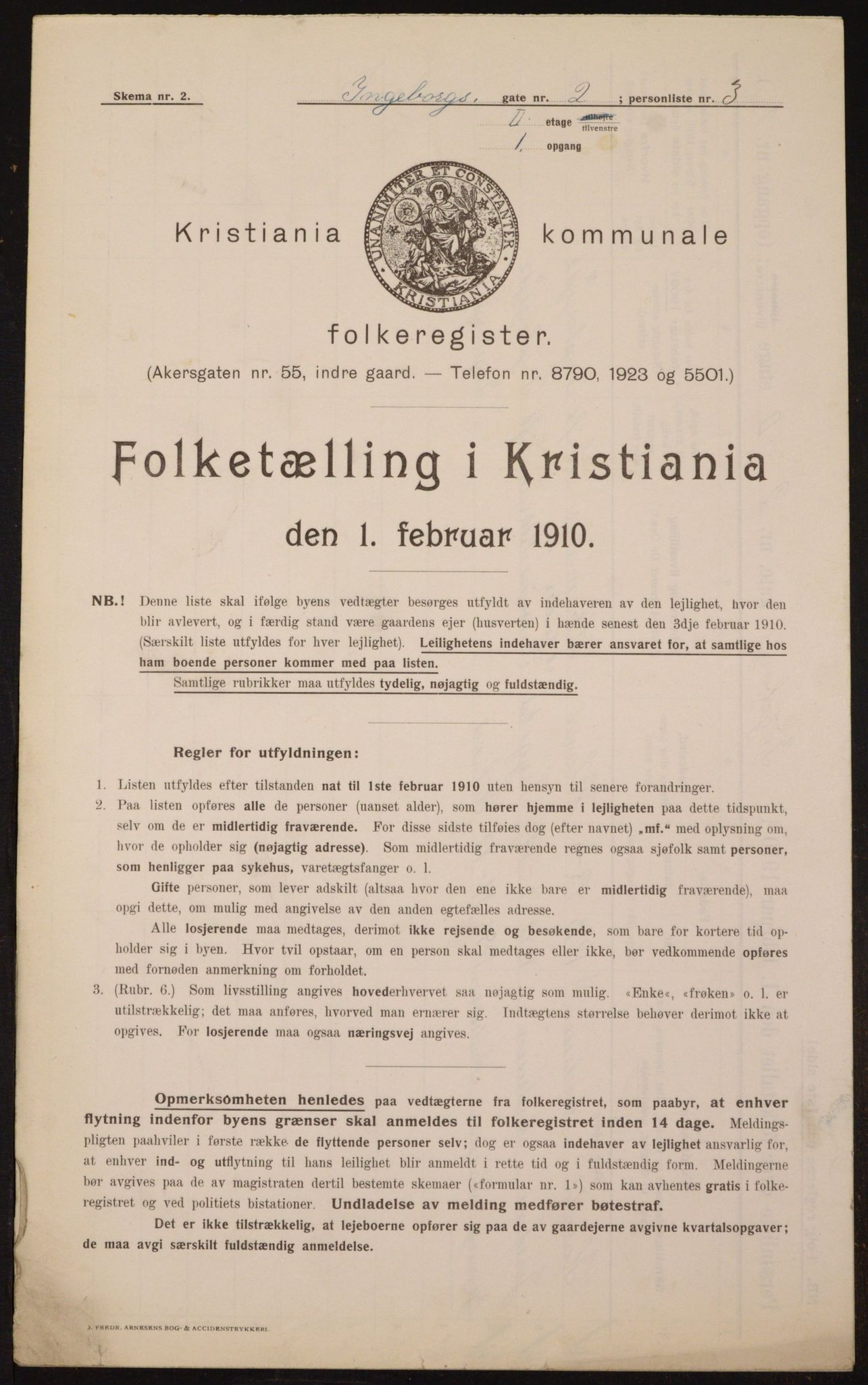 OBA, Municipal Census 1910 for Kristiania, 1910, p. 42768