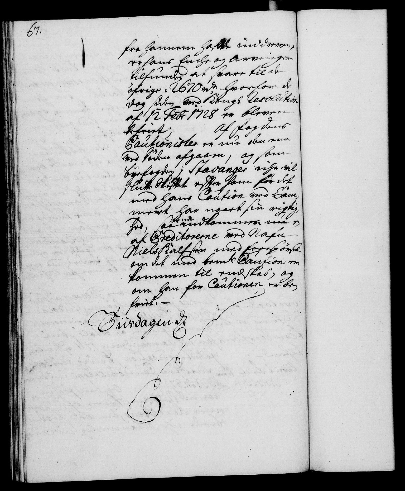 Rentekammeret, Kammerkanselliet, RA/EA-3111/G/Gh/Gha/L0014: Norsk ekstraktmemorialprotokoll. Merket RK 53.59, 1731-1732, p. 67