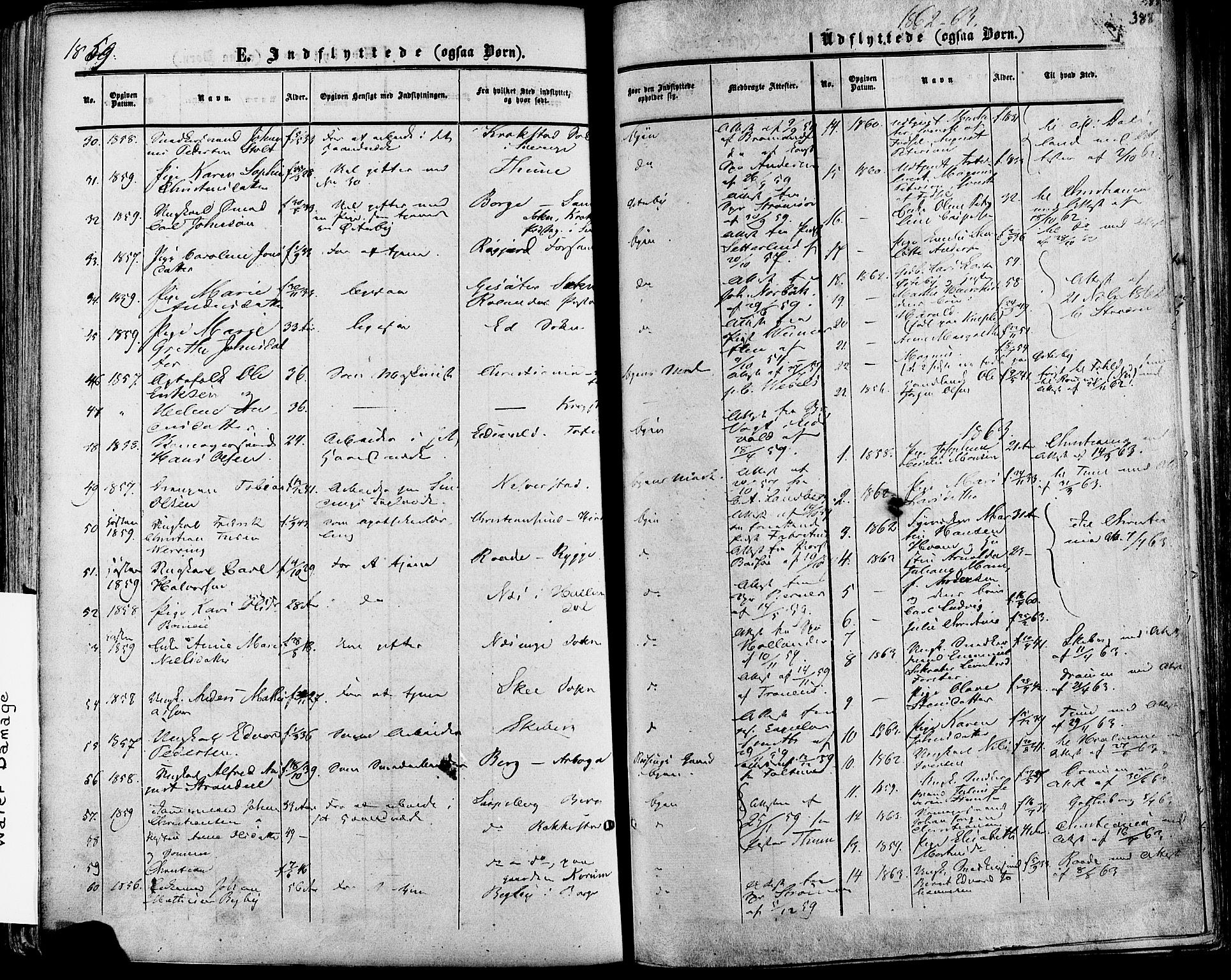 Fredrikstad prestekontor Kirkebøker, AV/SAO-A-11082/F/Fa/L0006: Parish register (official) no. 6, 1857-1878, p. 388