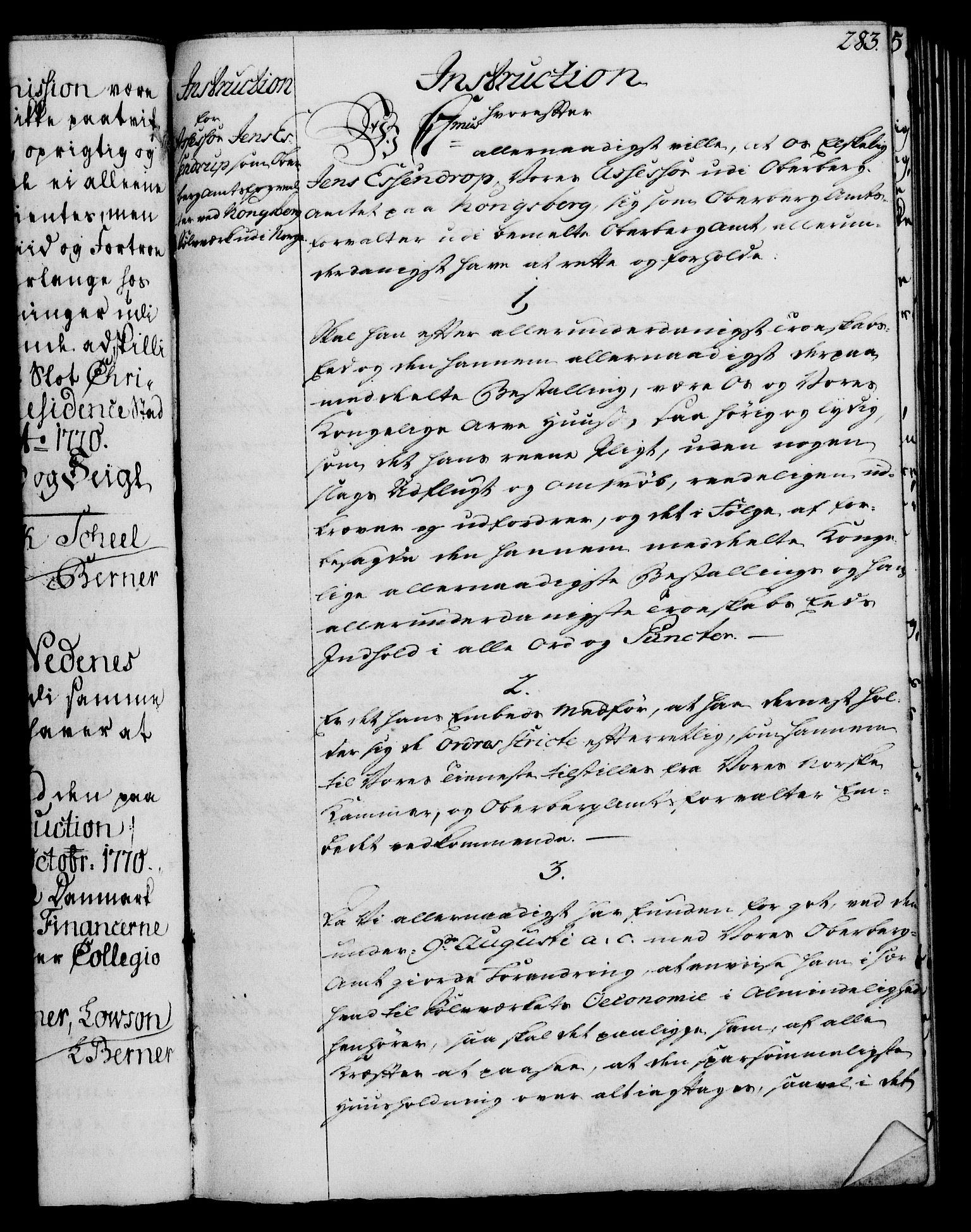 Rentekammeret, Kammerkanselliet, RA/EA-3111/G/Gg/Ggi/L0003: Norsk instruksjonsprotokoll med register (merket RK 53.36), 1751-1775, p. 283