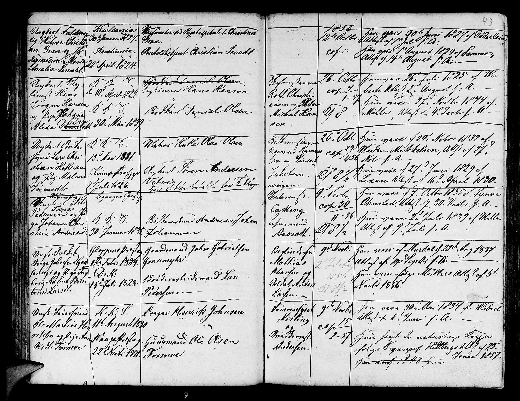 Korskirken sokneprestembete, AV/SAB-A-76101/H/Haa/L0009: Parish register (official) no. A 9, 1743-1861, p. 43