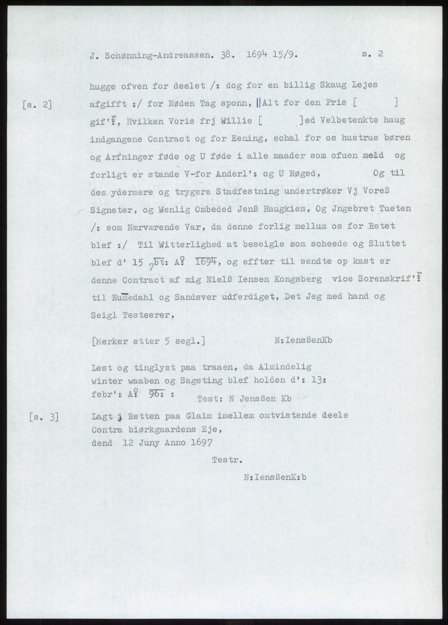 Samlinger til kildeutgivelse, Diplomavskriftsamlingen, AV/RA-EA-4053/H/Ha, p. 188