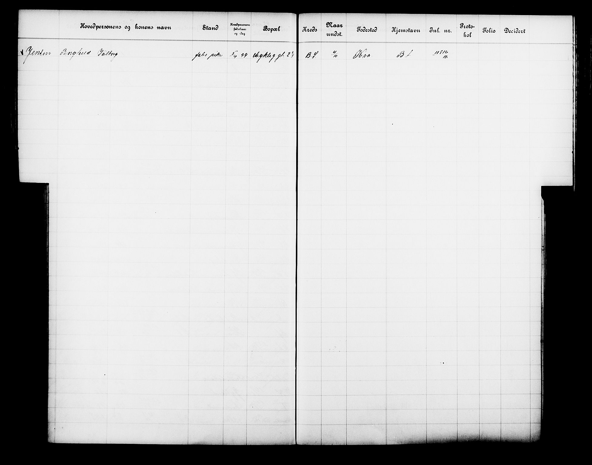 Fattigvesenet, OBA/A-20045/Fb/L0035: Hjemstavnsregister, 1916, p. 82