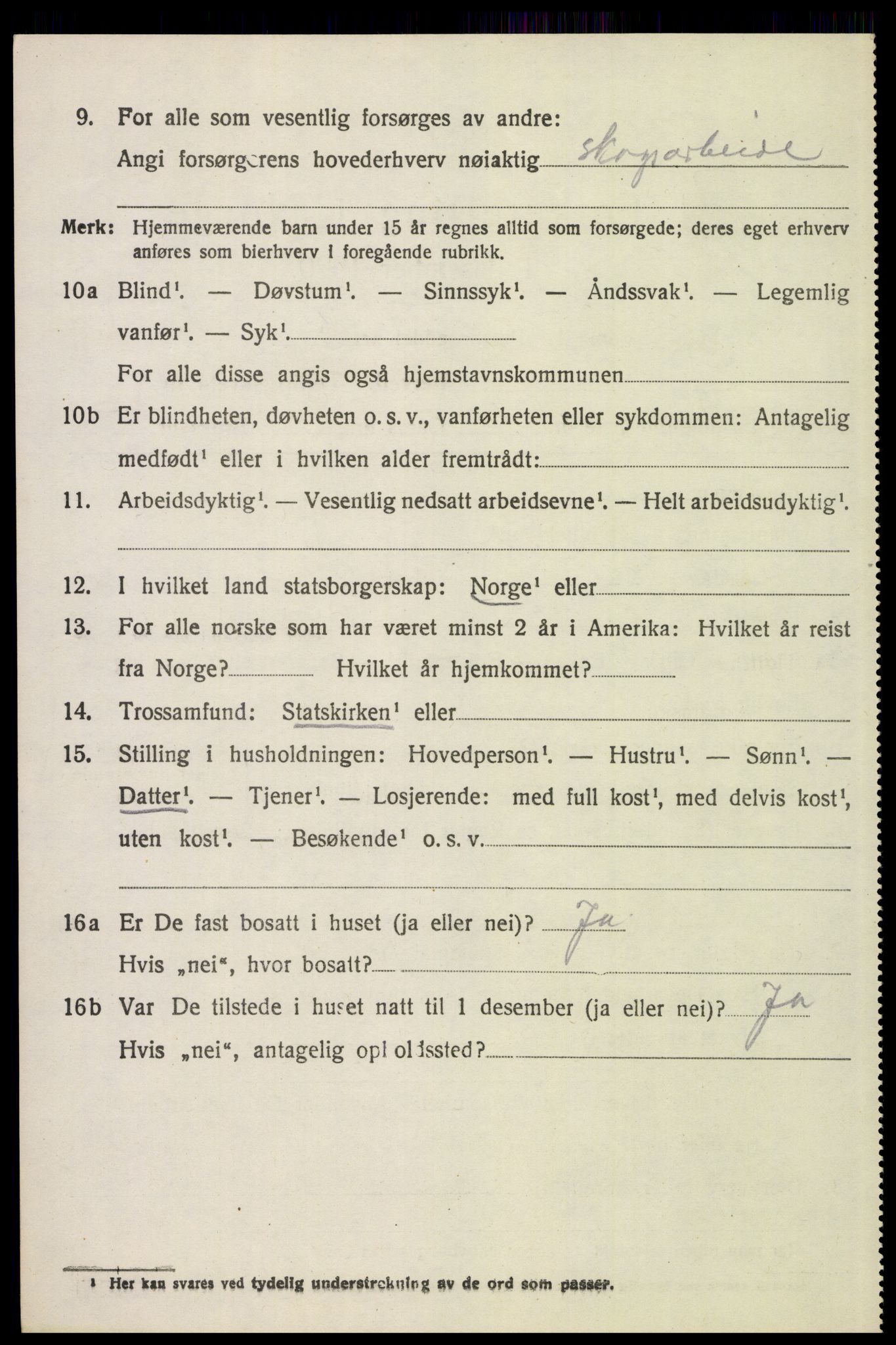 SAH, 1920 census for Elverum, 1920, p. 15839