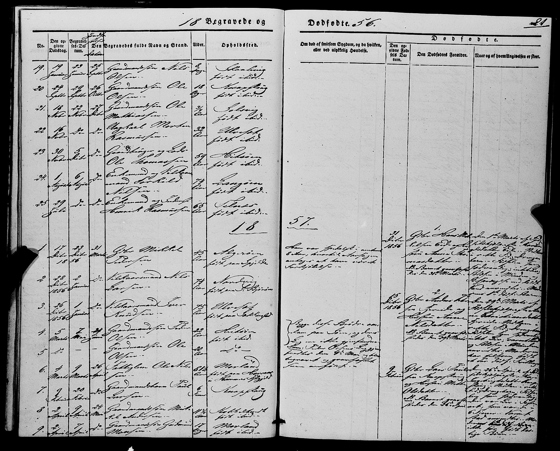 Fjell sokneprestembete, SAB/A-75301/H/Haa: Parish register (official) no. A 7, 1847-1877, p. 21