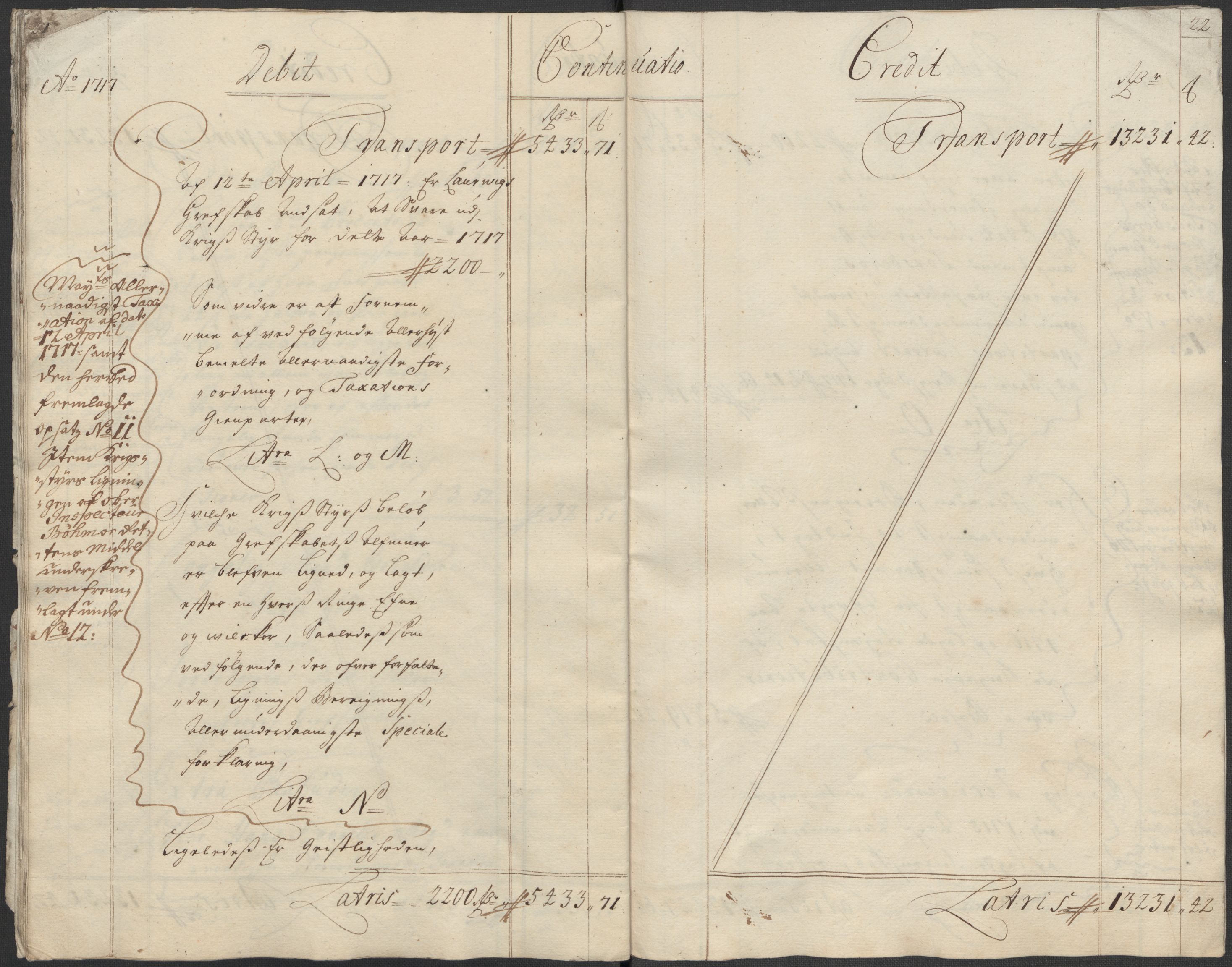 Rentekammeret inntil 1814, Reviderte regnskaper, Fogderegnskap, AV/RA-EA-4092/R33/L1987: Fogderegnskap Larvik grevskap, 1716-1717, p. 350