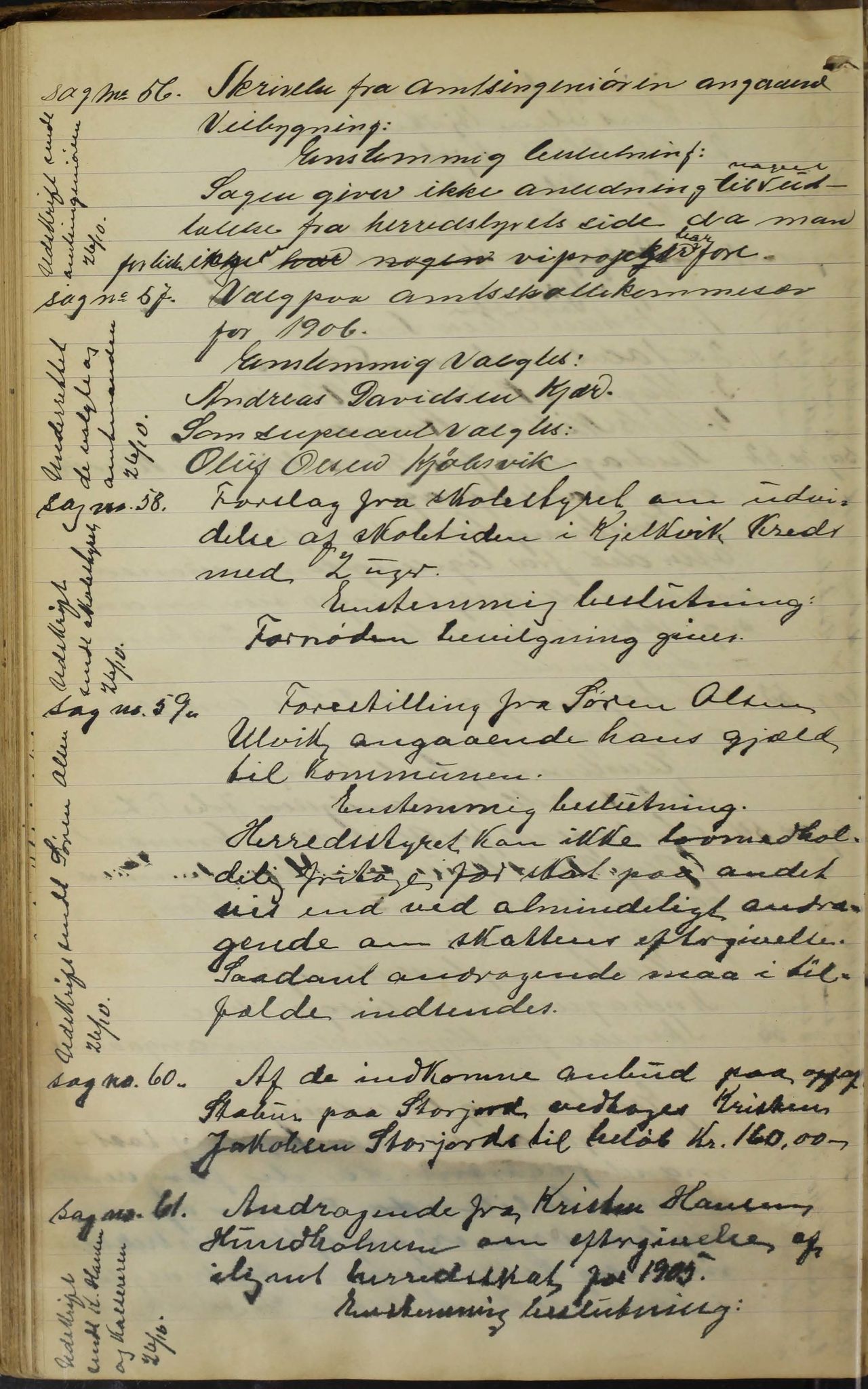 Tysfjord kommune. Formannskapet, AIN/K-18500.150/100/L0002: Forhandlingsprotokoll for Tysfjordens formandskap, 1895-1912