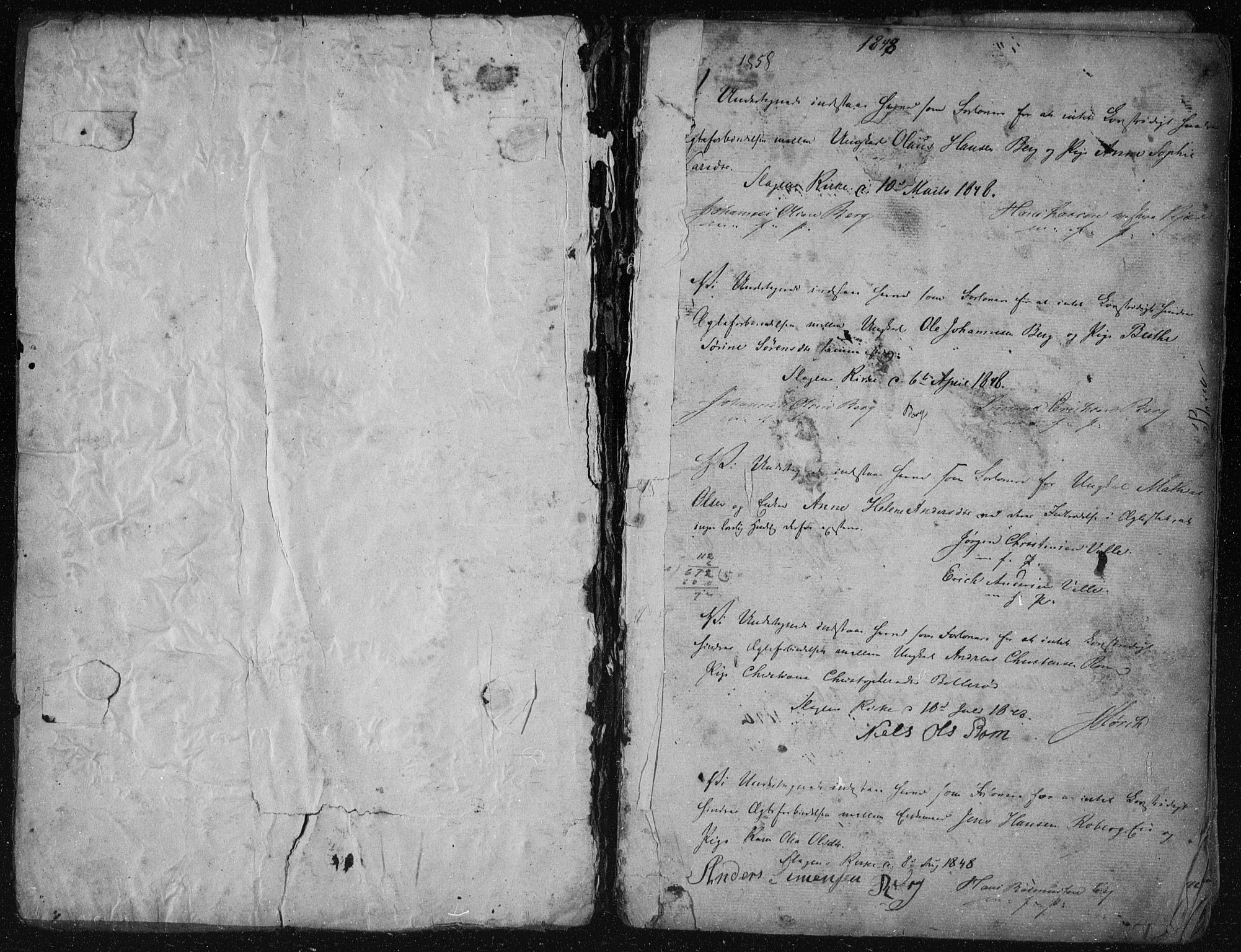 Sem kirkebøker, AV/SAKO-A-5/Y/Ya/L0001: Best man's statements no. 1, 1848-1864