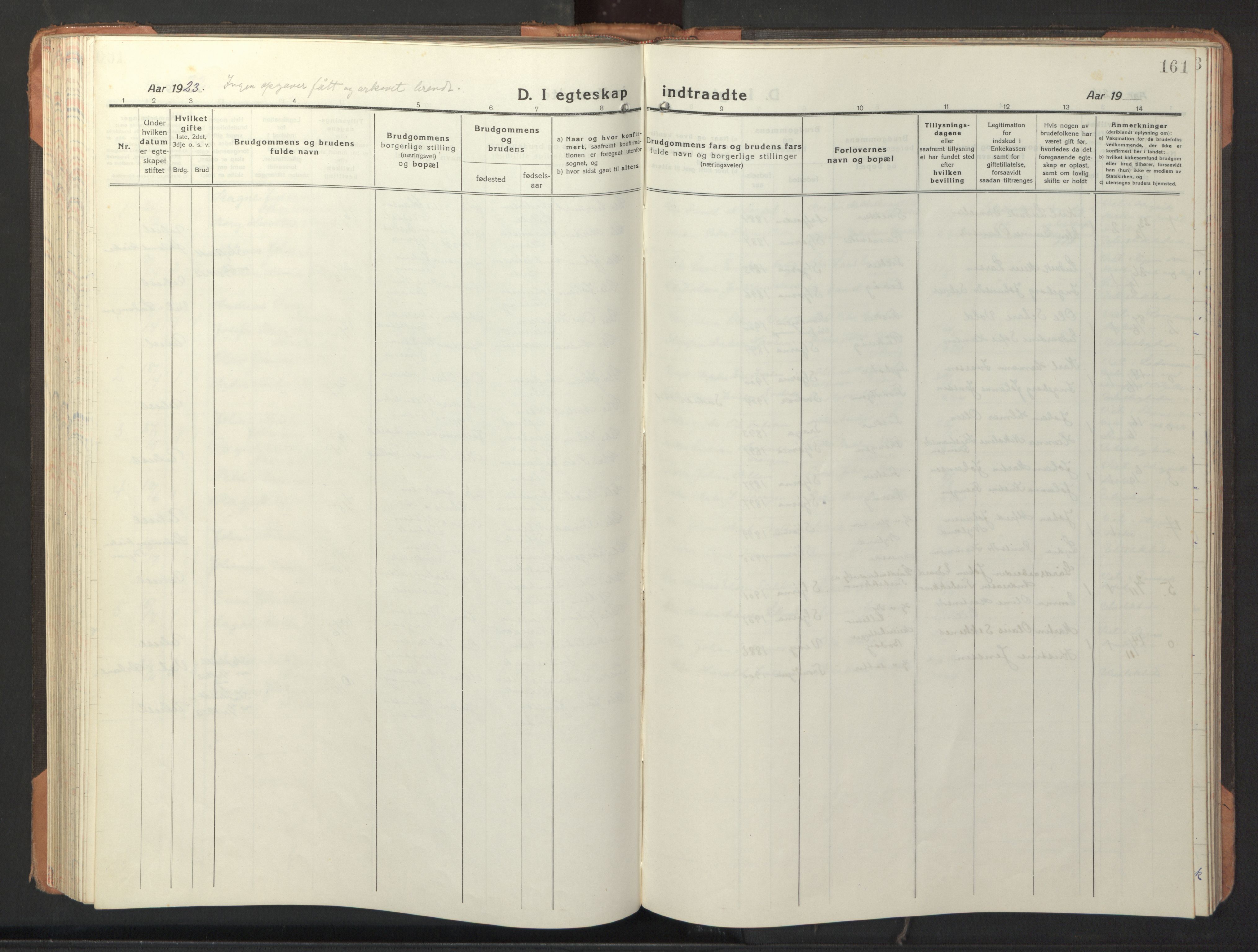 Ministerialprotokoller, klokkerbøker og fødselsregistre - Sør-Trøndelag, SAT/A-1456/653/L0658: Parish register (copy) no. 653C02, 1919-1947, p. 161