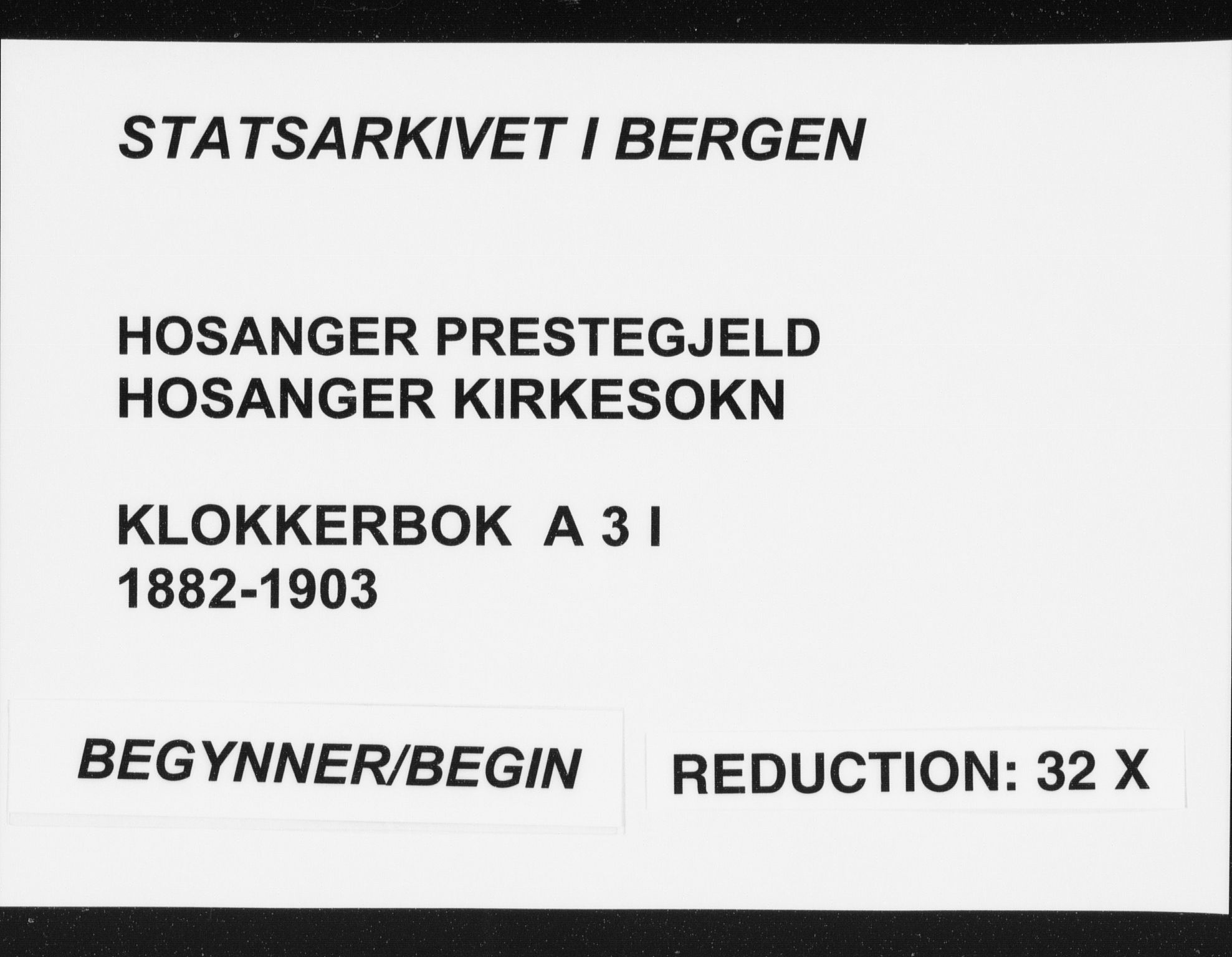 Hosanger sokneprestembete, SAB/A-75801/H/Hab: Parish register (copy) no. A 3 I, 1882-1903