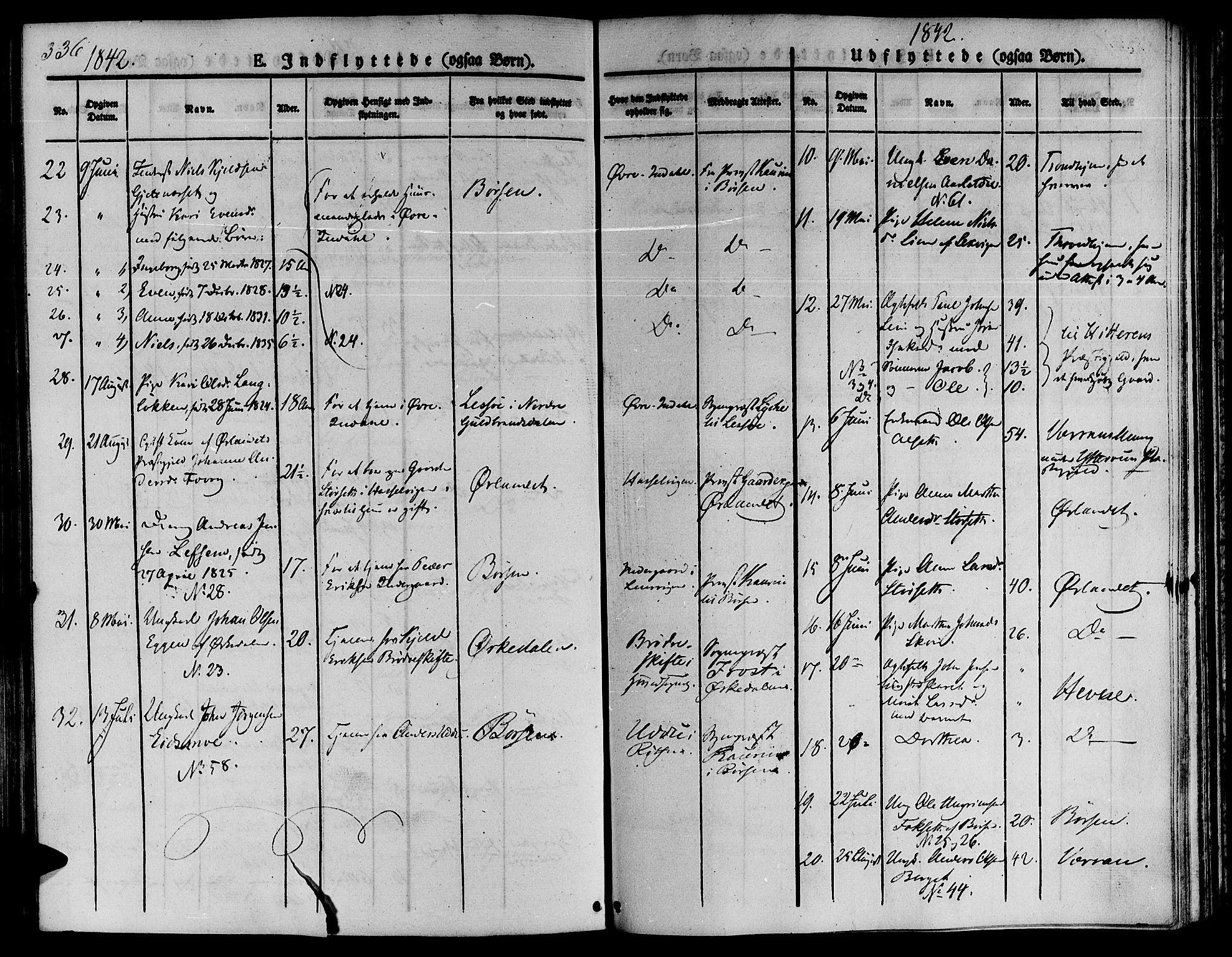 Ministerialprotokoller, klokkerbøker og fødselsregistre - Sør-Trøndelag, SAT/A-1456/646/L0610: Parish register (official) no. 646A08, 1837-1847, p. 336