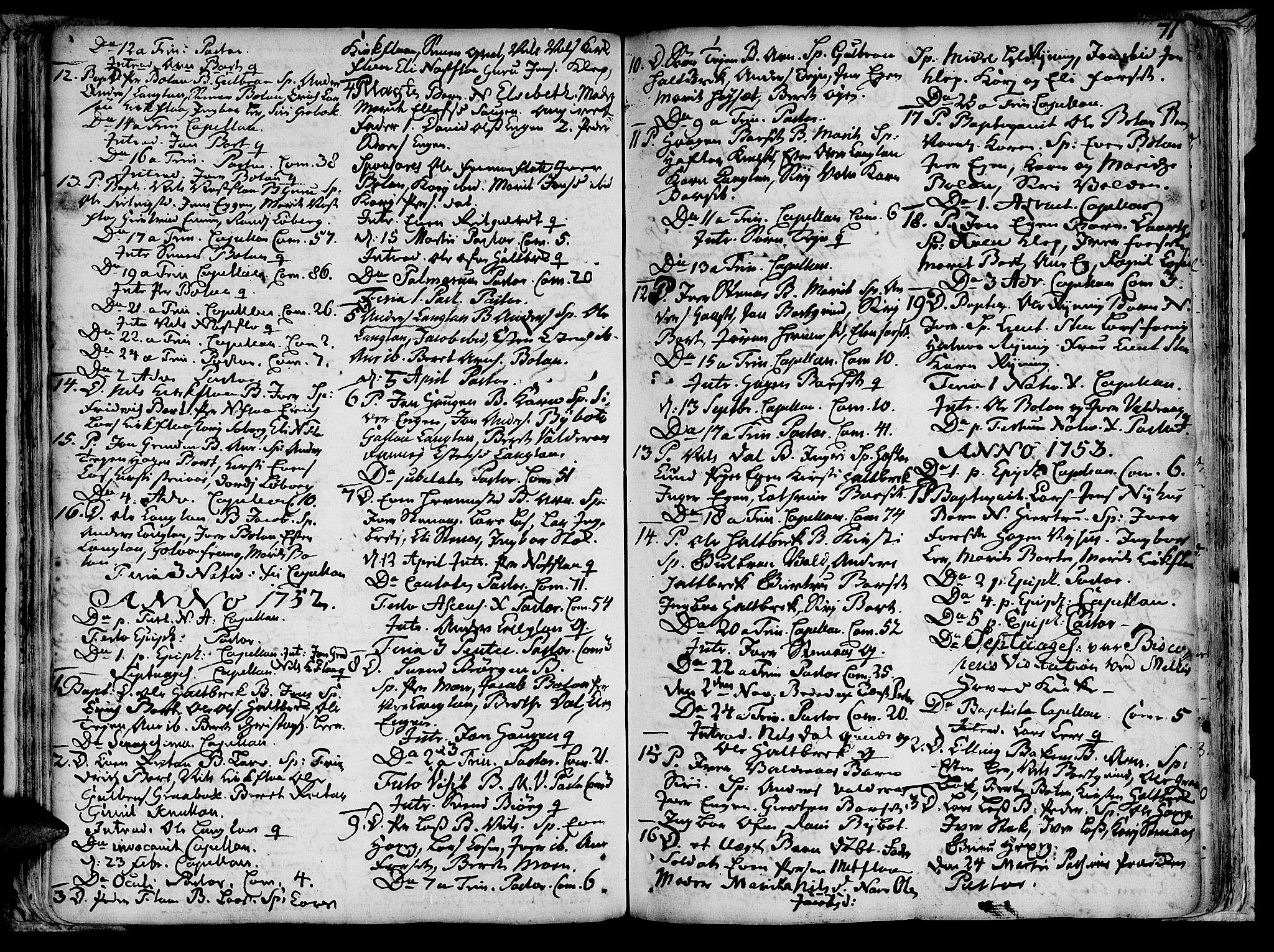 Ministerialprotokoller, klokkerbøker og fødselsregistre - Sør-Trøndelag, SAT/A-1456/691/L1058: Parish register (official) no. 691A01 /2, 1740-1767, p. 71