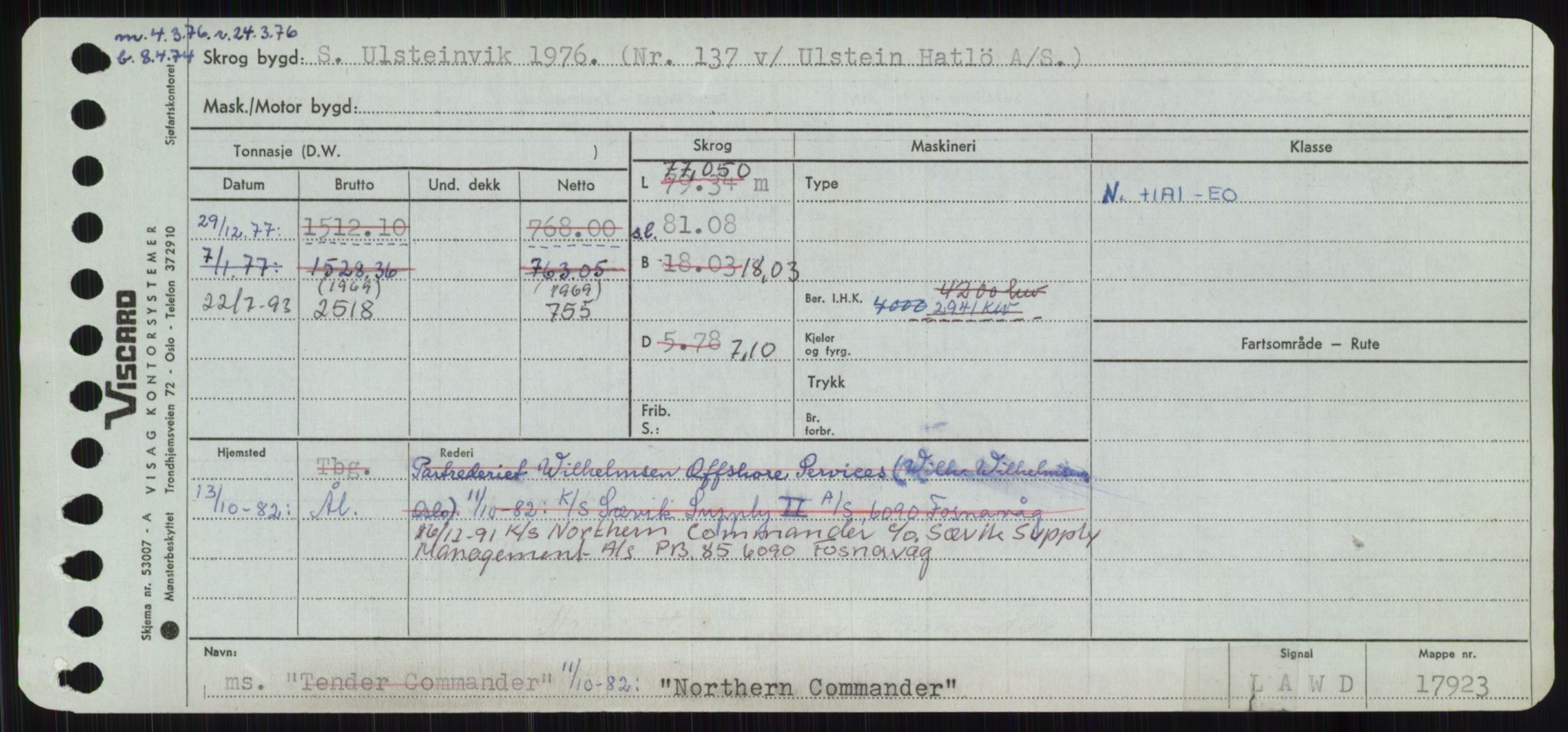 Sjøfartsdirektoratet med forløpere, Skipsmålingen, RA/S-1627/H/Ha/L0004/0001: Fartøy, Mas-R / Fartøy, Mas-Odd, p. 839