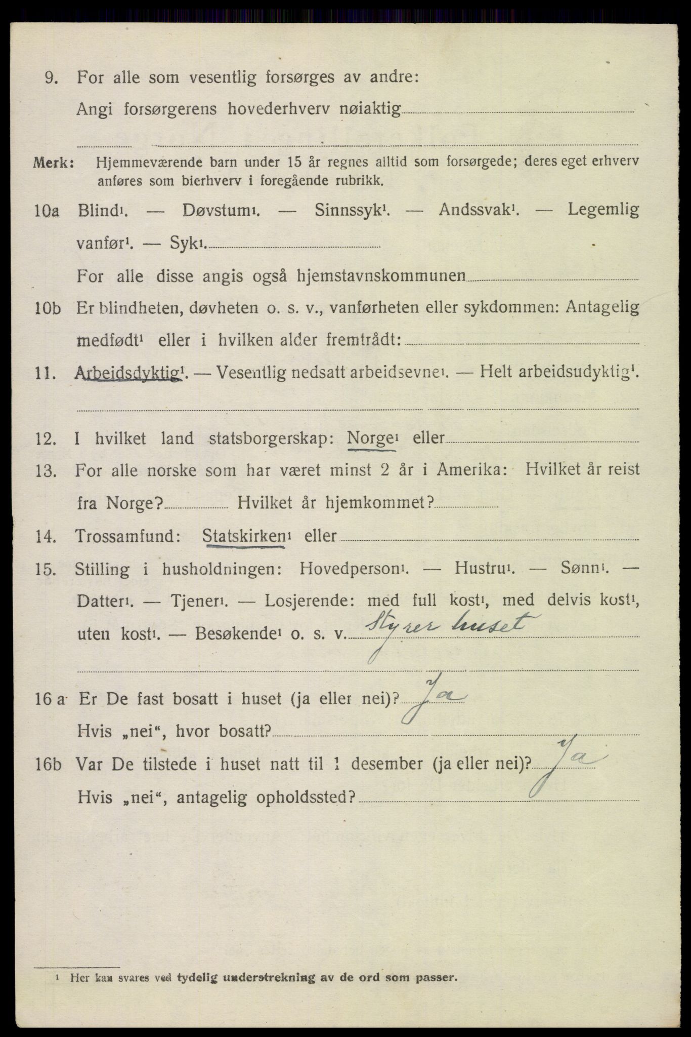 SAH, 1920 census for Vestre Gausdal, 1920, p. 5306