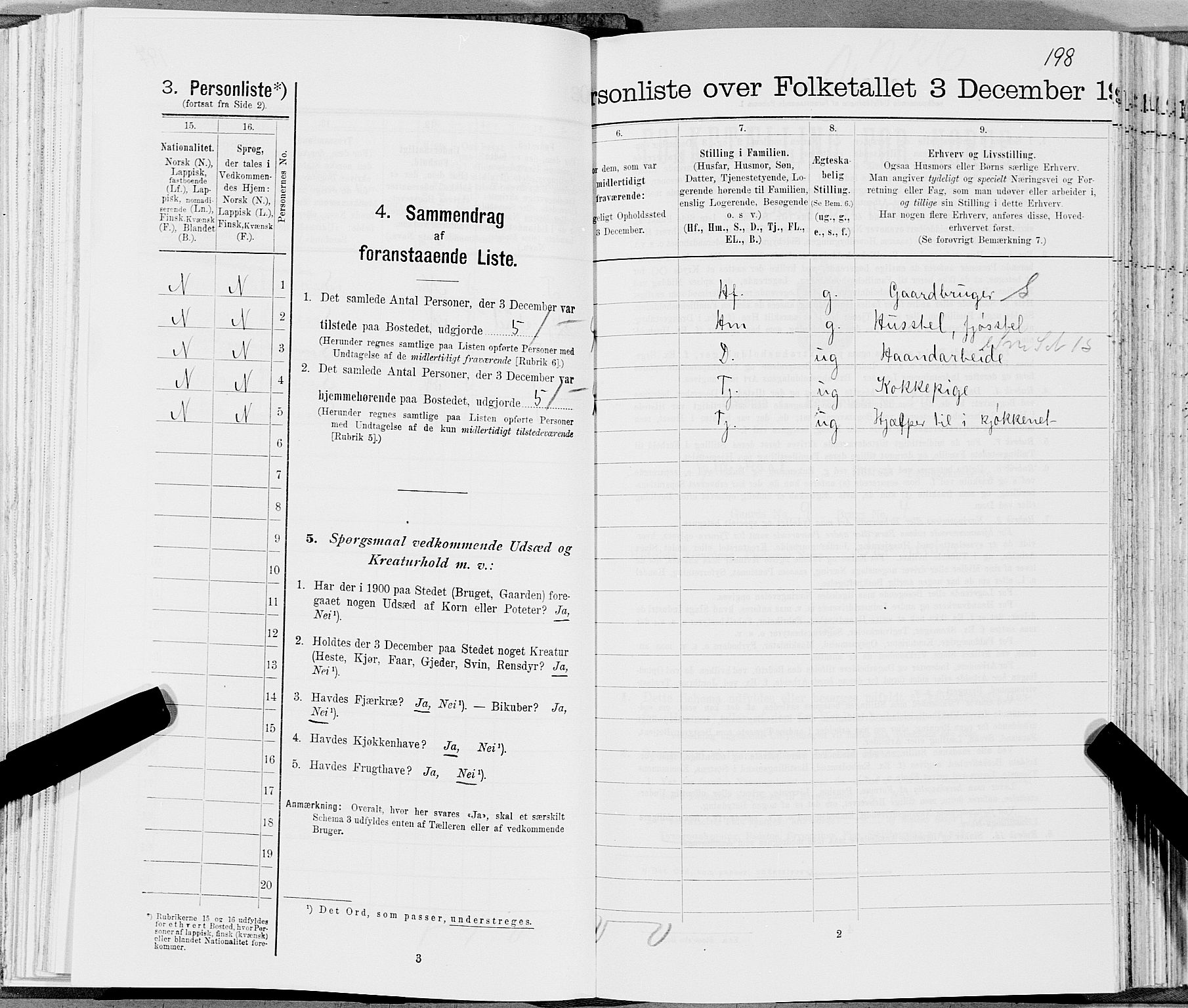 SAT, 1900 census for Gildeskål, 1900, p. 241