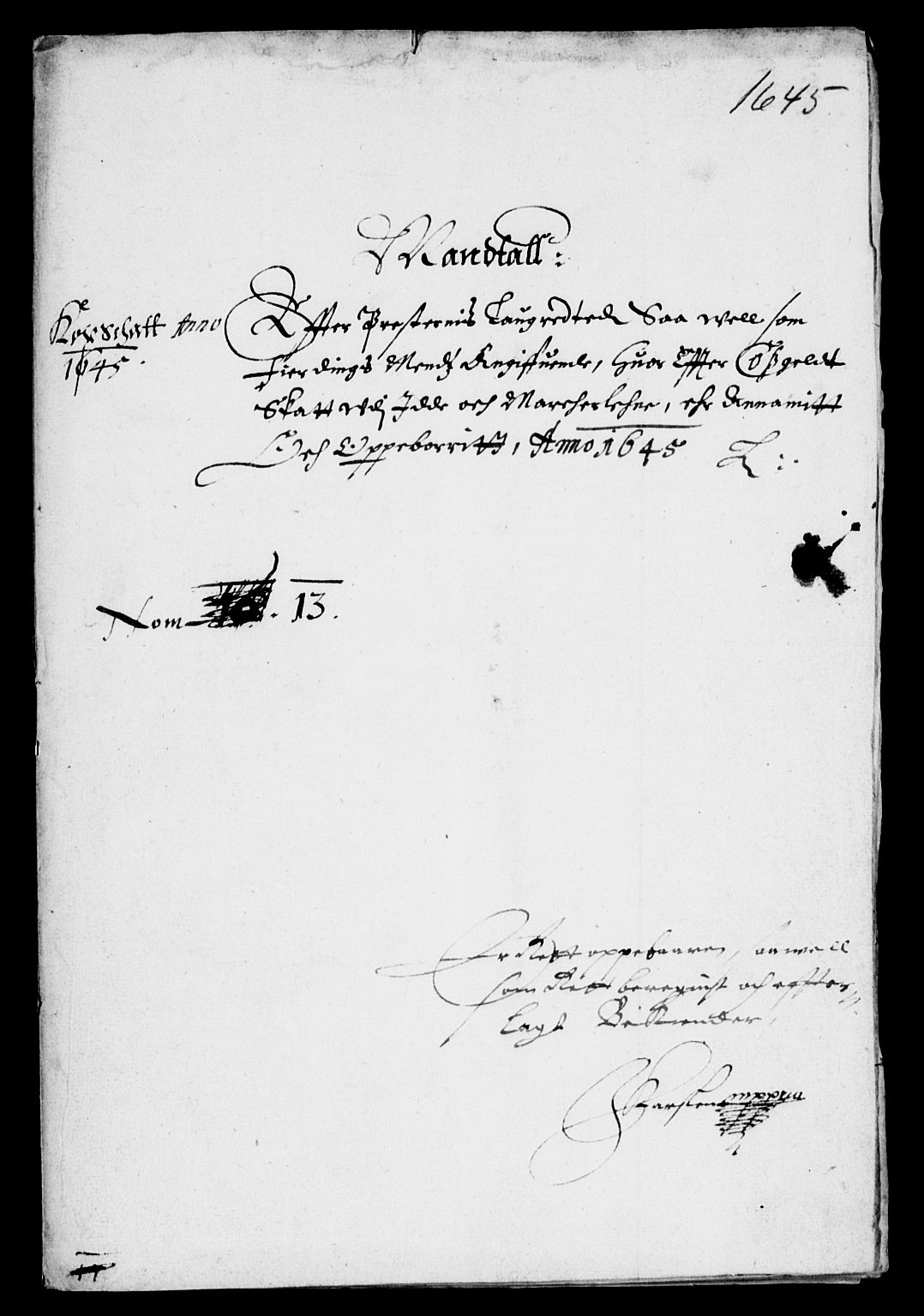 Rentekammeret inntil 1814, Reviderte regnskaper, Lensregnskaper, AV/RA-EA-5023/R/Rb/Rbb/L0005: Idd og Marker len, 1645-1650
