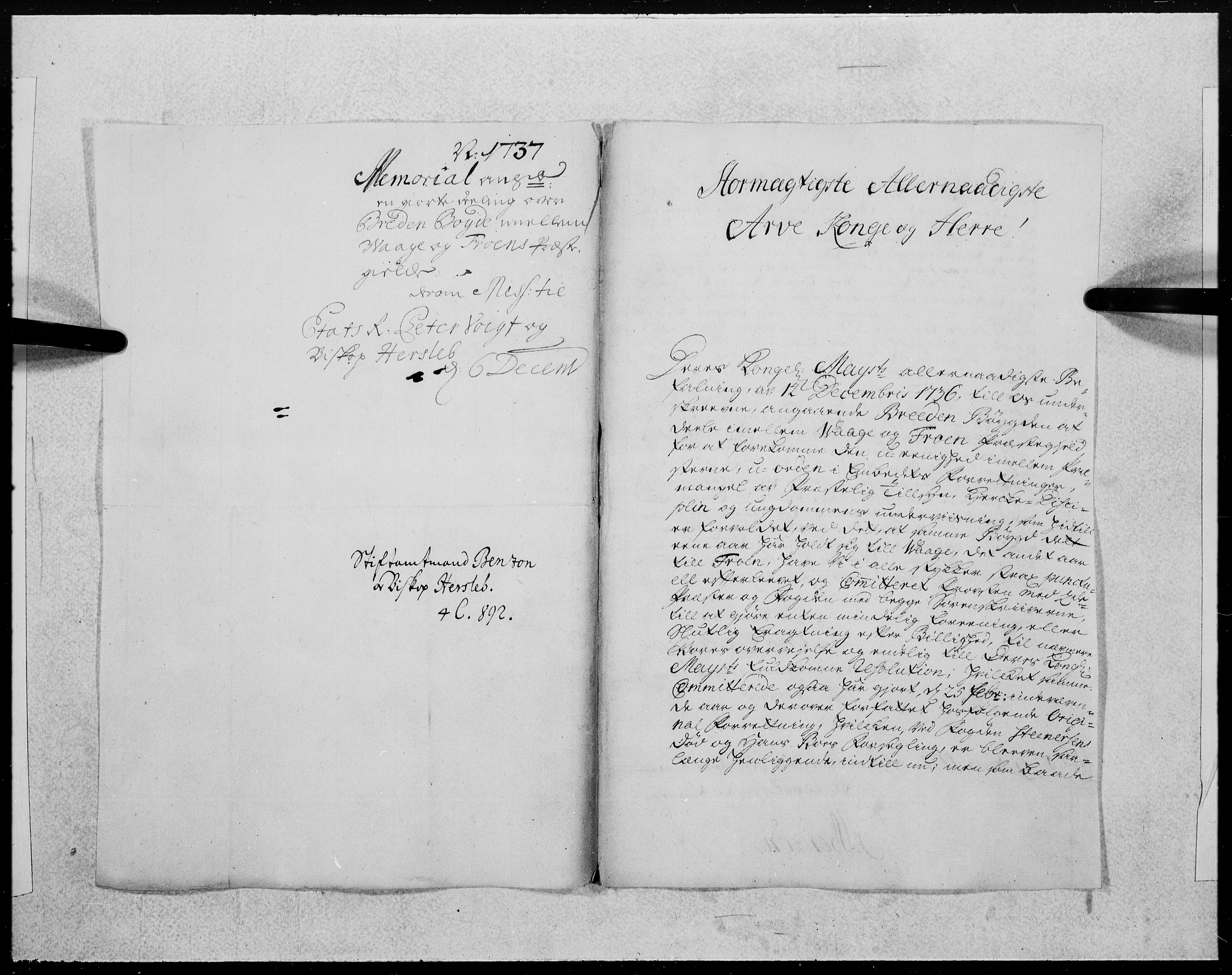 Danske Kanselli 1572-1799, AV/RA-EA-3023/F/Fc/Fcc/Fcca/L0125: Norske innlegg 1572-1799, 1737, p. 615