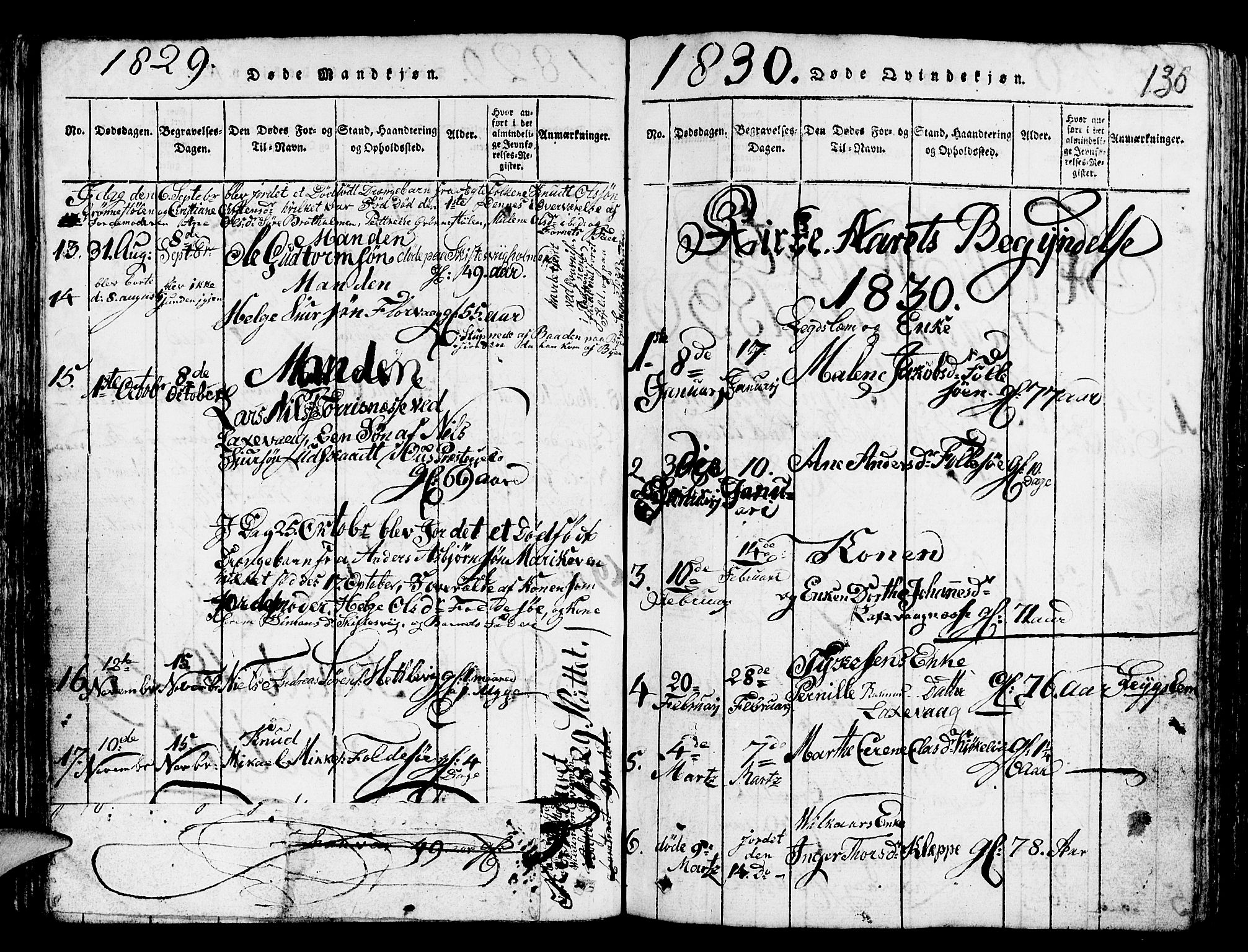 Askøy Sokneprestembete, SAB/A-74101/H/Ha/Hab/Haba/L0002: Parish register (copy) no. A 2, 1815-1846, p. 130