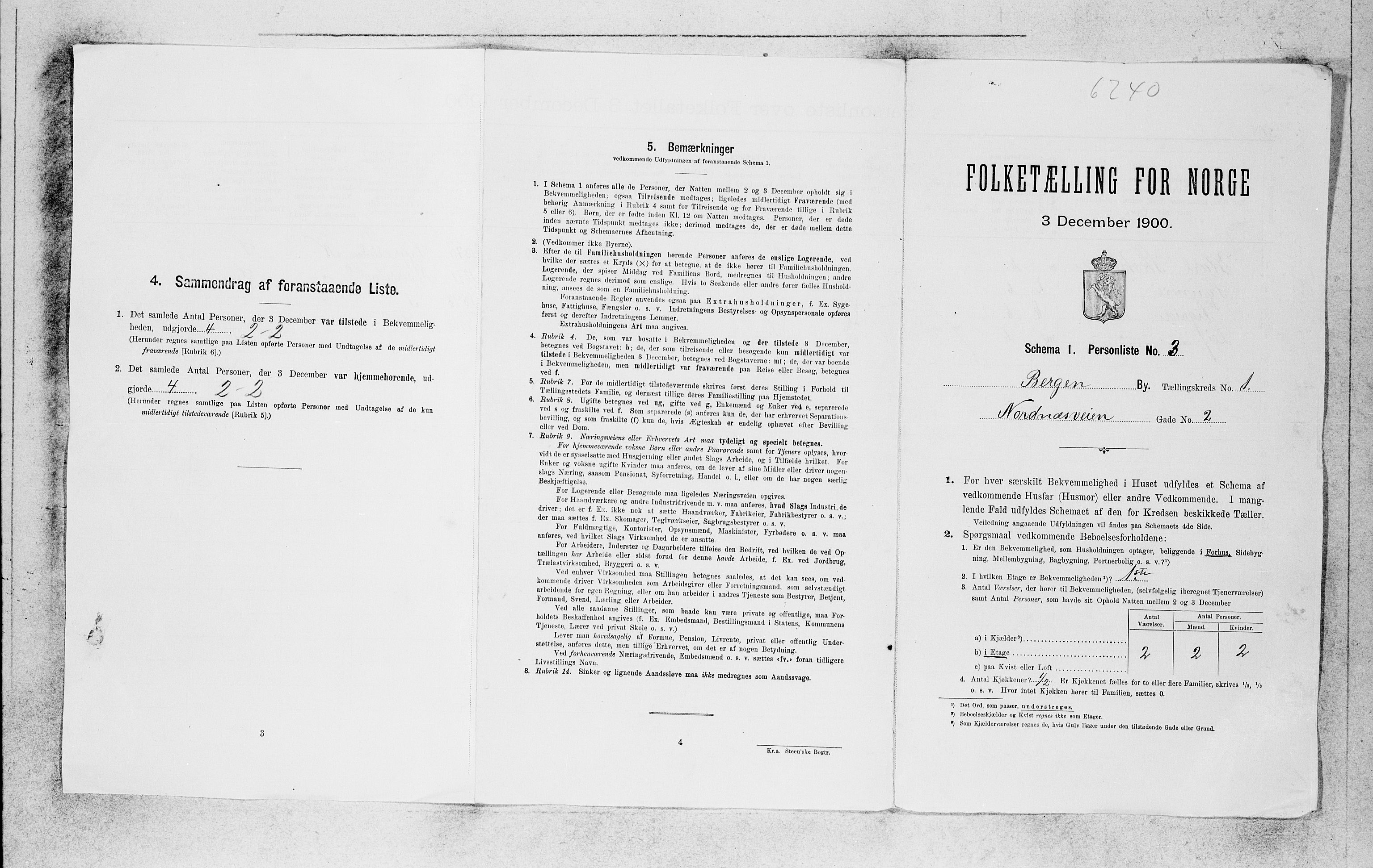 SAB, 1900 census for Bergen, 1900, p. 316