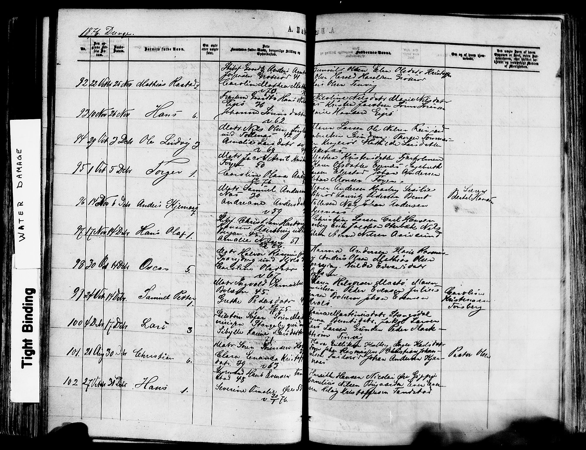 Nøtterøy kirkebøker, SAKO/A-354/F/Fa/L0007: Parish register (official) no. I 7, 1865-1877, p. 172