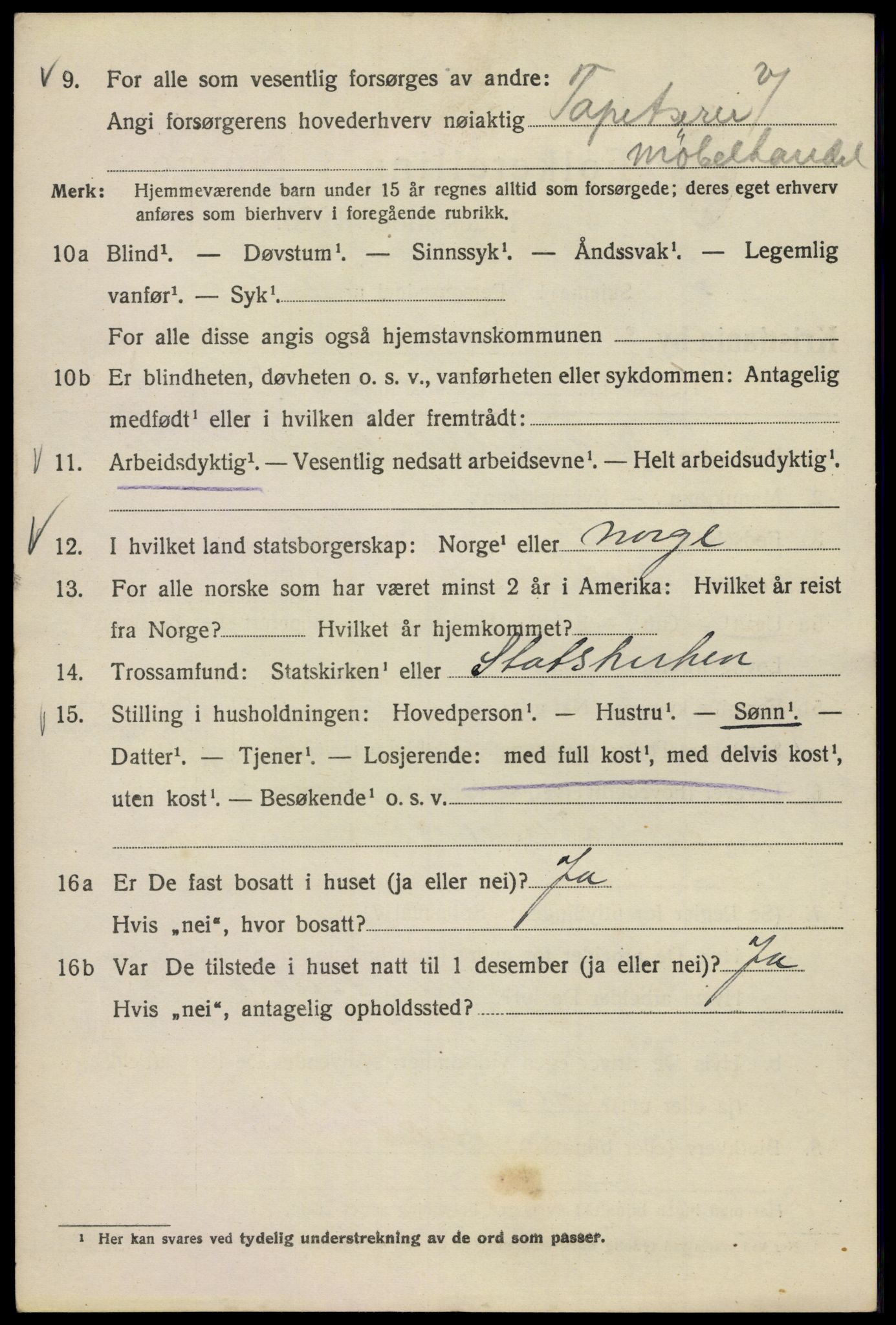 SAO, 1920 census for Kristiania, 1920, p. 418422