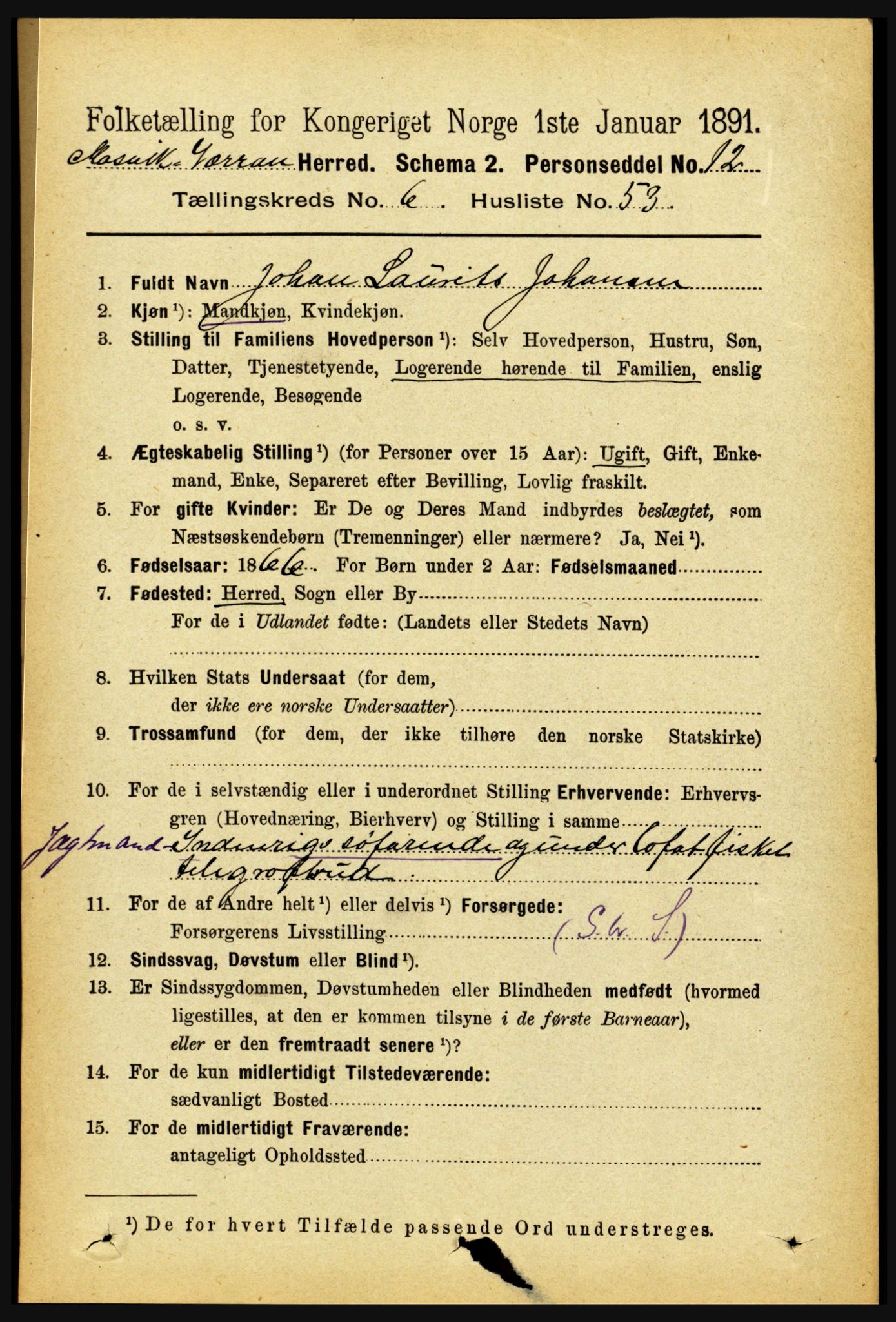 RA, 1891 census for 1723 Mosvik og Verran, 1891, p. 2843