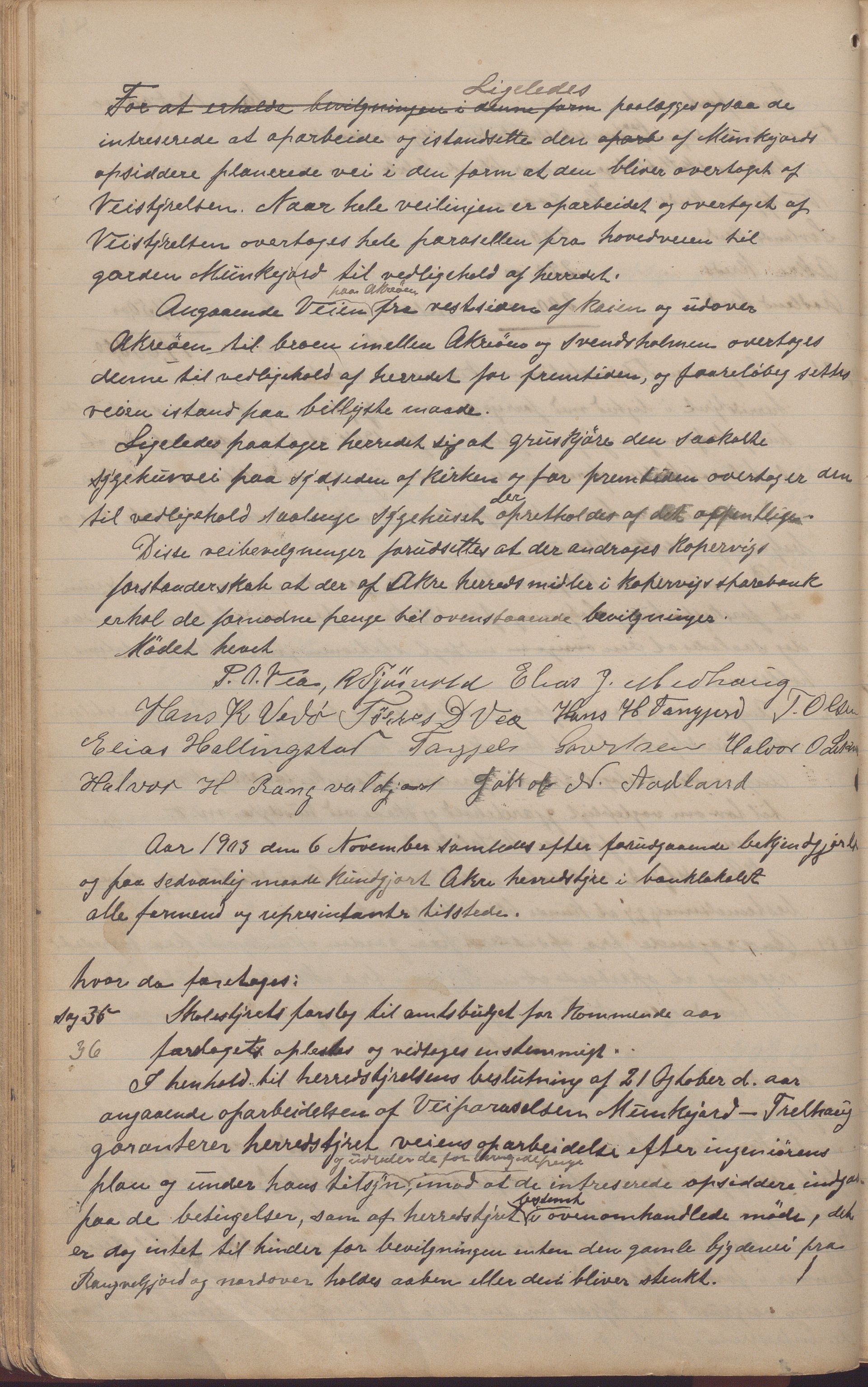 Åkra kommune - Formannskapet, IKAR/K-101275/A/Aa/L0001: Møtebok, 1892-1918, p. 84b
