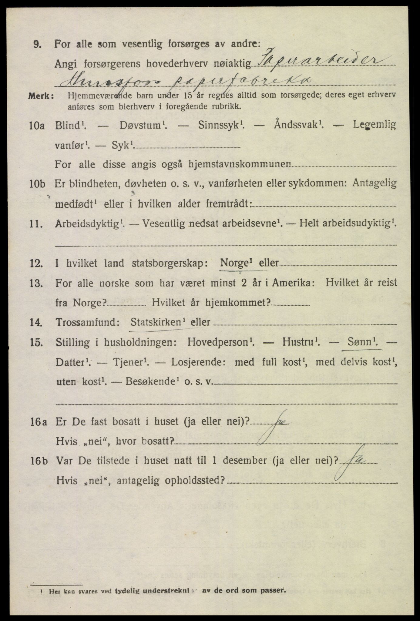 SAK, 1920 census for Vennesla, 1920, p. 4133