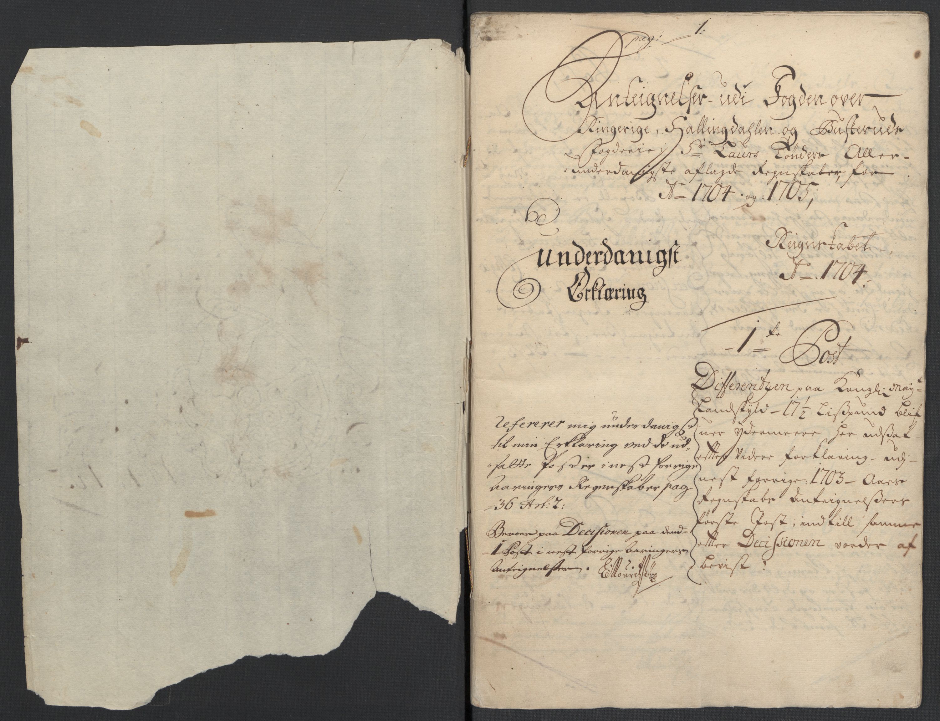 Rentekammeret inntil 1814, Reviderte regnskaper, Fogderegnskap, AV/RA-EA-4092/R22/L1464: Fogderegnskap Ringerike, Hallingdal og Buskerud, 1705, p. 264