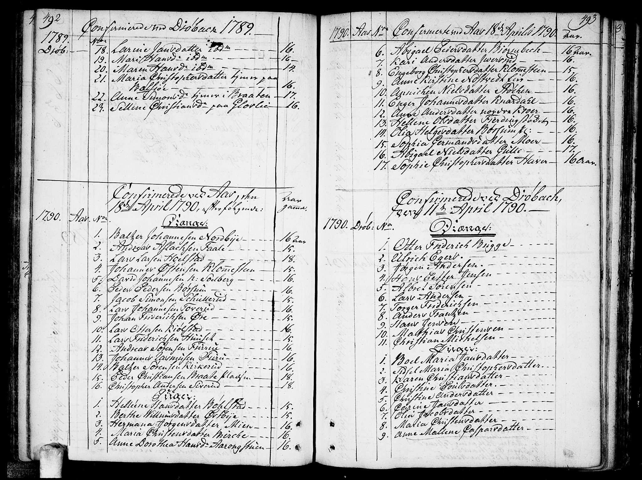 Ås prestekontor Kirkebøker, SAO/A-10894/F/Fa/L0002: Parish register (official) no. I 2, 1778-1813, p. 492-493
