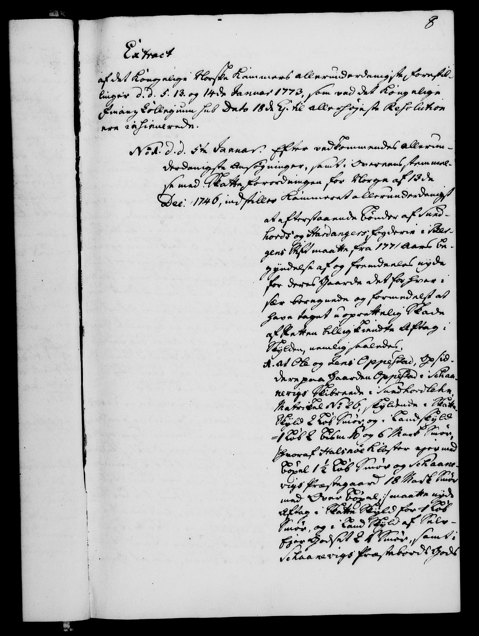 Rentekammeret, Kammerkanselliet, AV/RA-EA-3111/G/Gf/Gfa/L0055: Norsk relasjons- og resolusjonsprotokoll (merket RK 52.55), 1773, p. 14