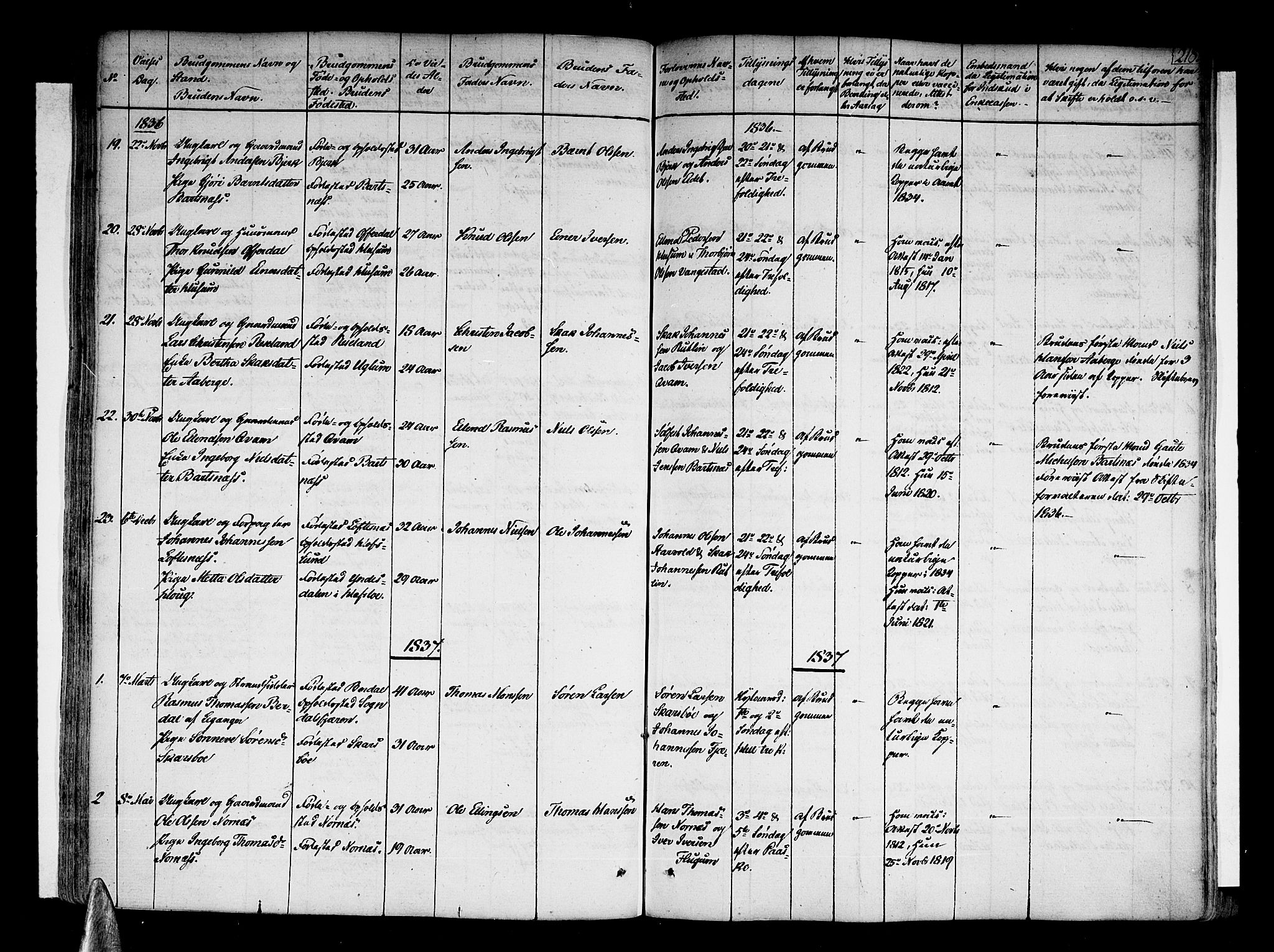 Sogndal sokneprestembete, SAB/A-81301/H/Haa/Haaa/L0010: Parish register (official) no. A 10, 1821-1838, p. 218