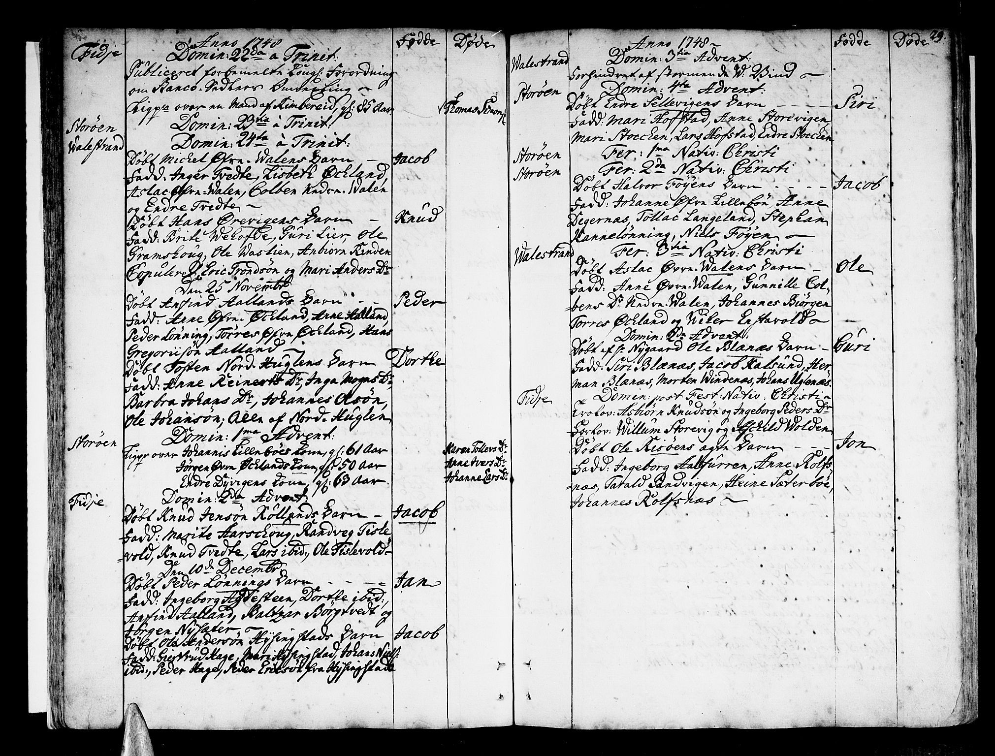 Stord sokneprestembete, AV/SAB-A-78201/H/Haa: Parish register (official) no. A 2, 1744-1777, p. 29