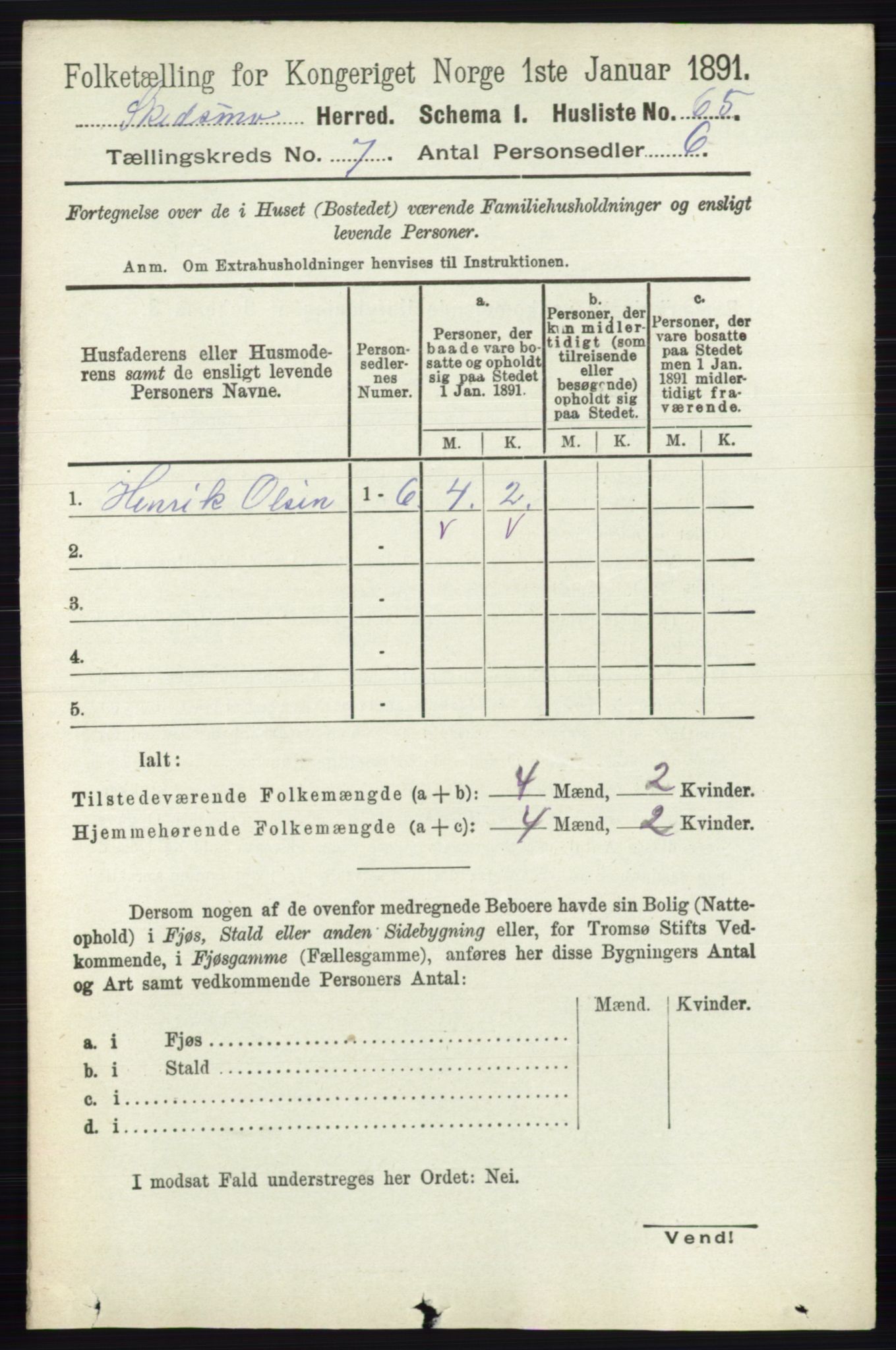 RA, 1891 census for 0231 Skedsmo, 1891, p. 3331