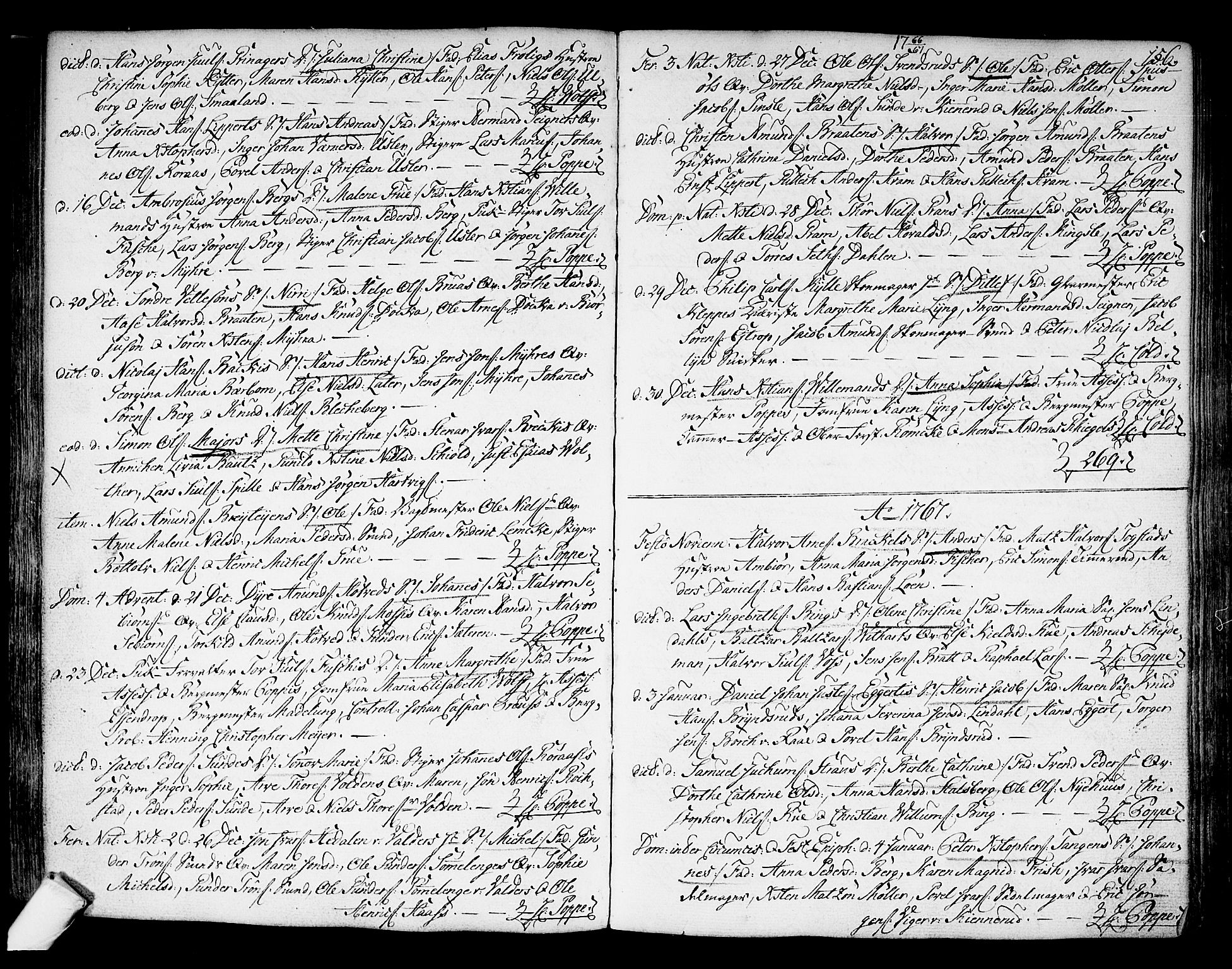 Kongsberg kirkebøker, SAKO/A-22/F/Fa/L0004: Parish register (official) no. I 4, 1756-1768, p. 156