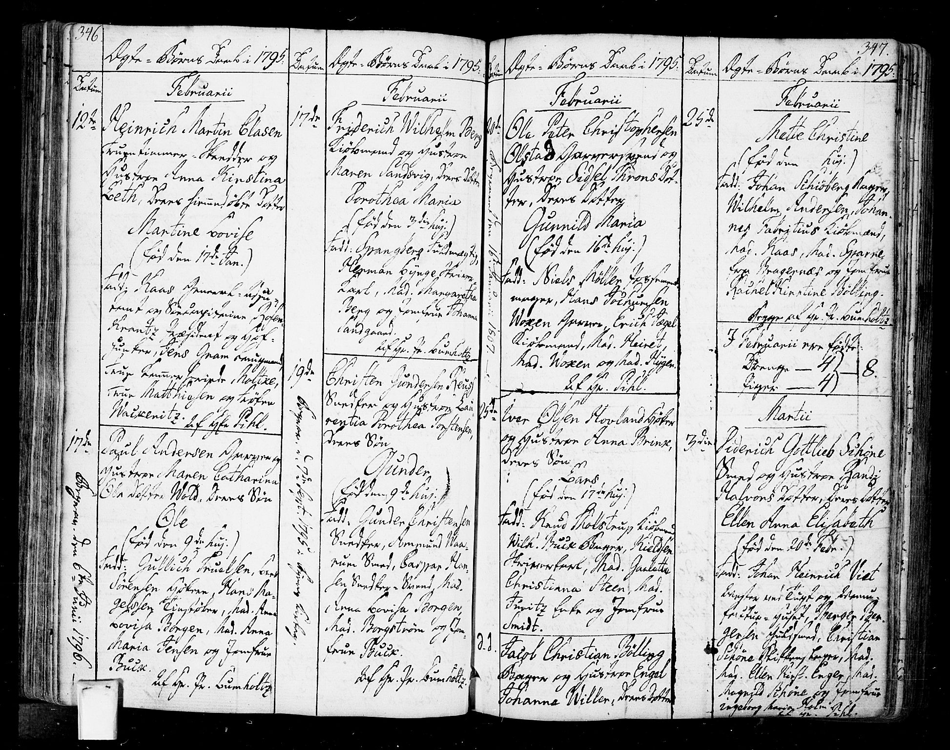 Oslo domkirke Kirkebøker, AV/SAO-A-10752/F/Fa/L0005: Parish register (official) no. 5, 1787-1806, p. 346-347