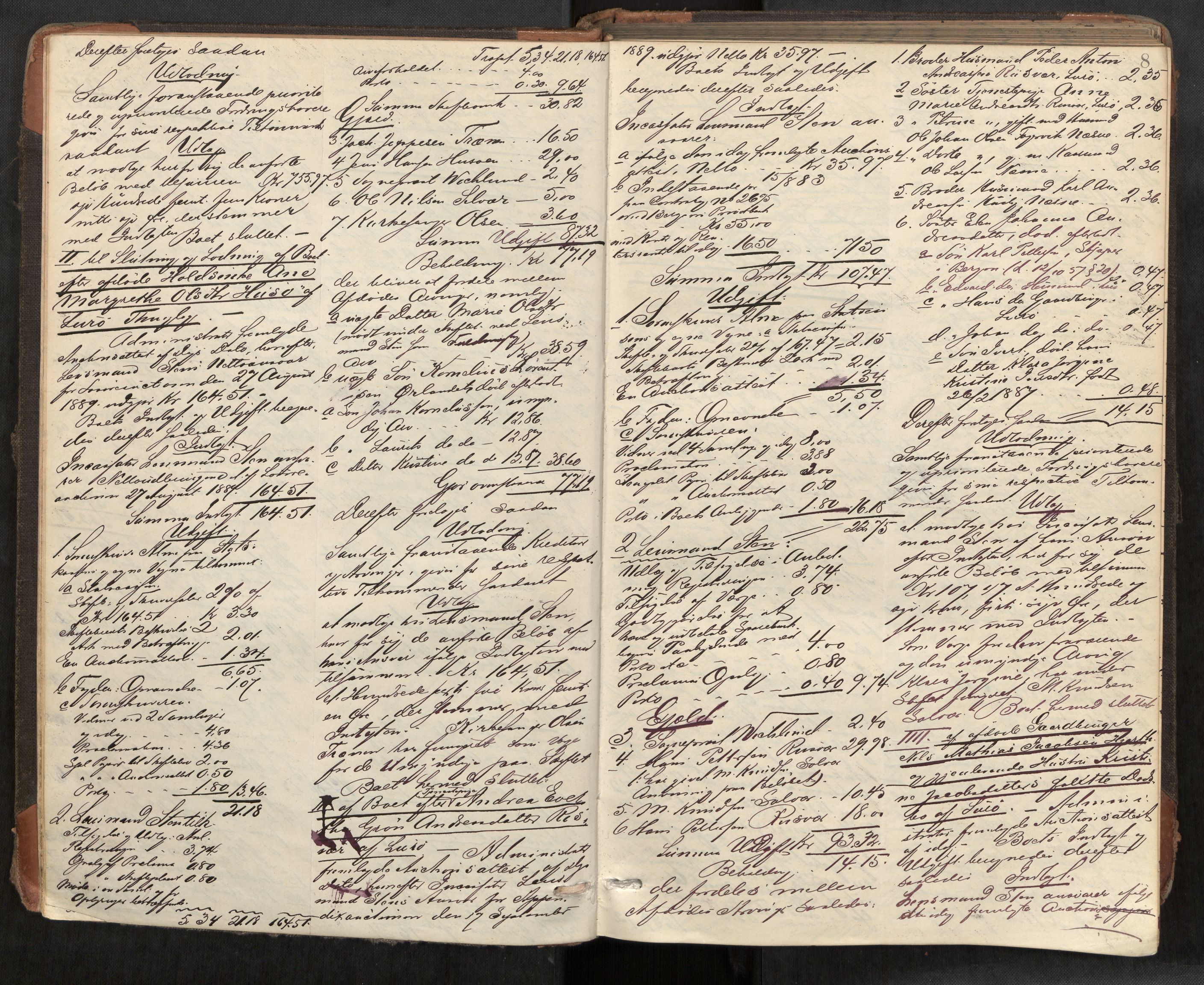Rana sorenskriveri , AV/SAT-A-1108/1/3/3A/L0006: Skifteslutningsprotokoll, 1891-1896, p. 8