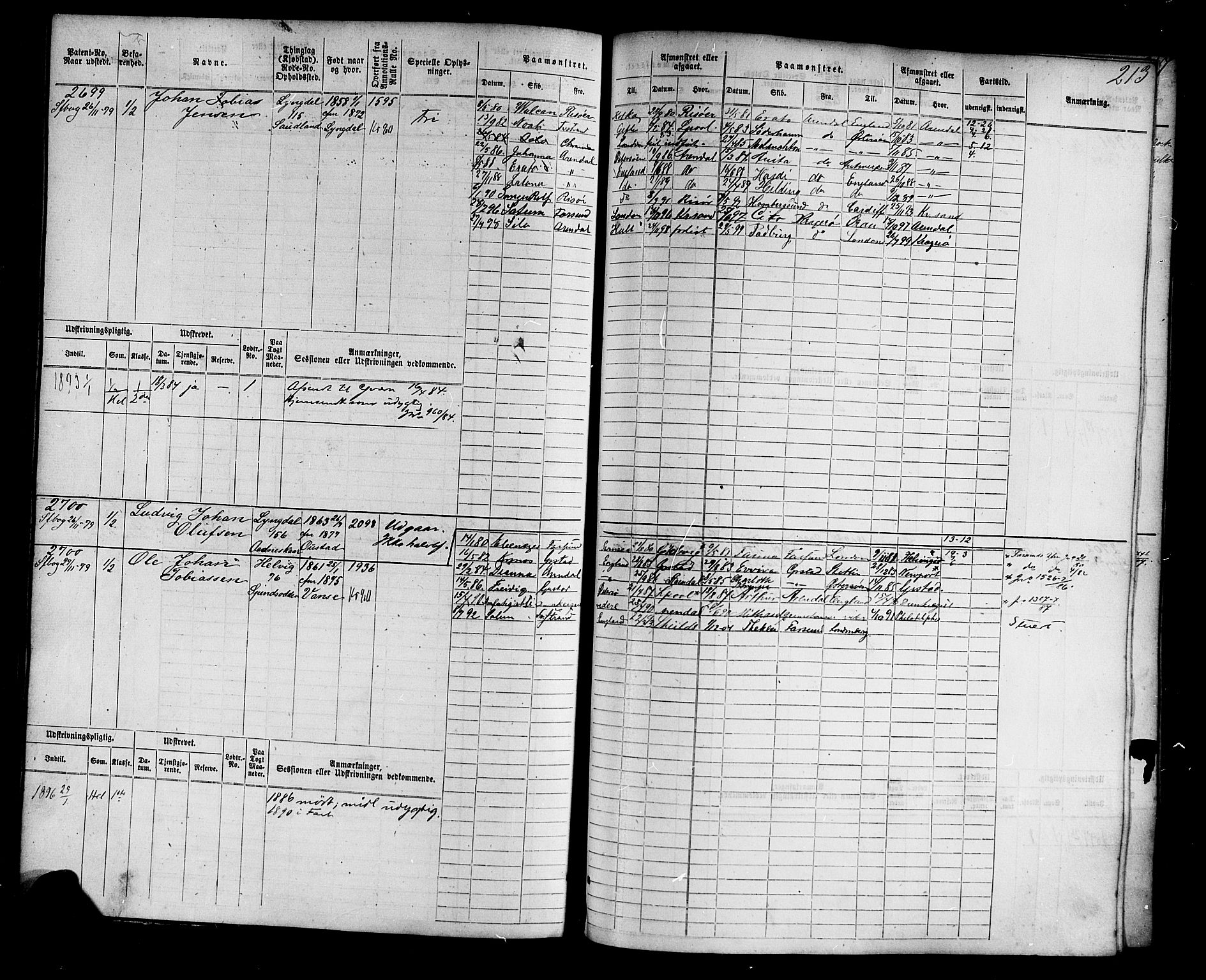 Farsund mønstringskrets, AV/SAK-2031-0017/F/Fb/L0004: Hovedrulle nr 2275-3040, M-7, 1875-1915, p. 221