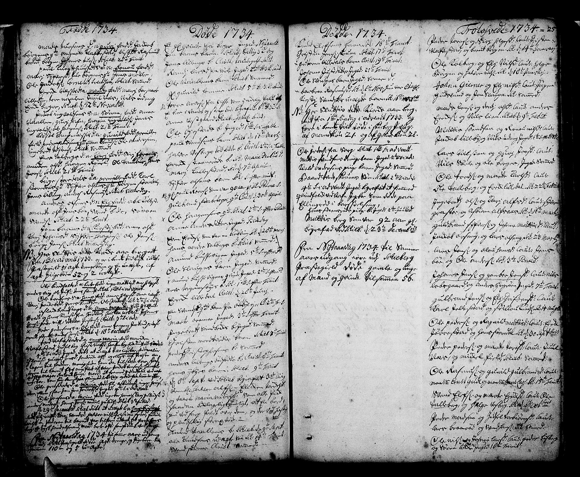 Skjeberg prestekontor Kirkebøker, AV/SAO-A-10923/F/Fa/L0002: Parish register (official) no. I 2, 1726-1791, p. 25