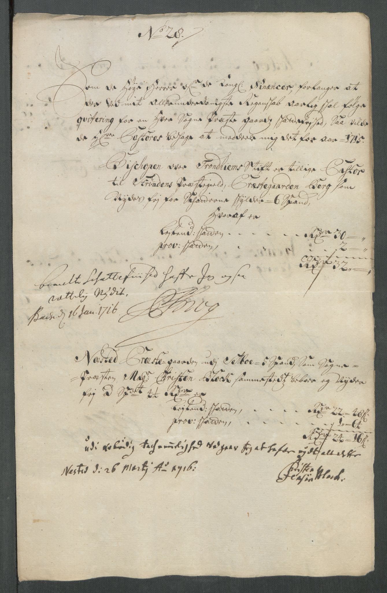 Rentekammeret inntil 1814, Reviderte regnskaper, Fogderegnskap, AV/RA-EA-4092/R61/L4115: Fogderegnskap Strinda og Selbu, 1715-1716, p. 203