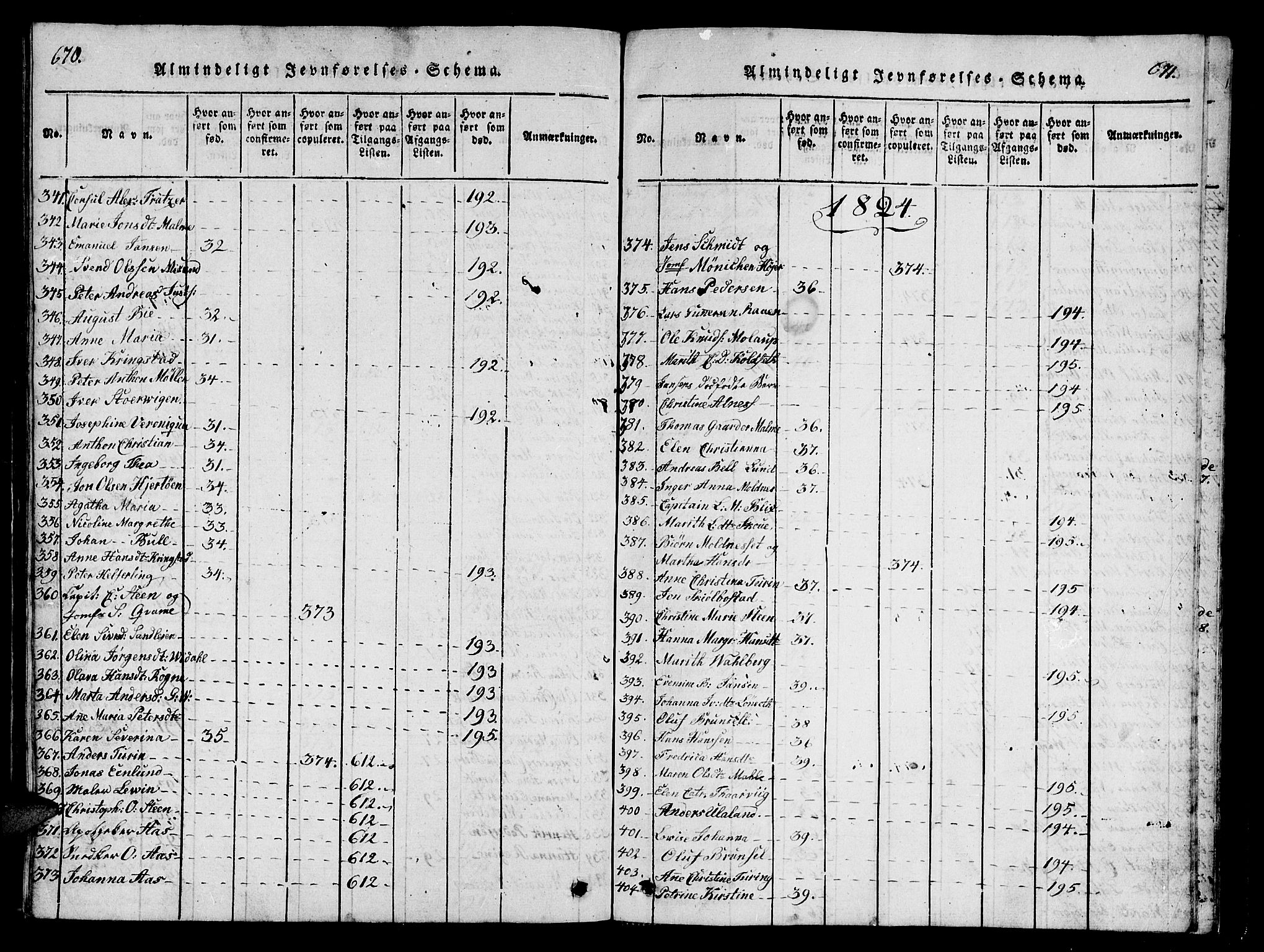 Ministerialprotokoller, klokkerbøker og fødselsregistre - Møre og Romsdal, SAT/A-1454/558/L0700: Parish register (copy) no. 558C01, 1818-1868, p. 670-671