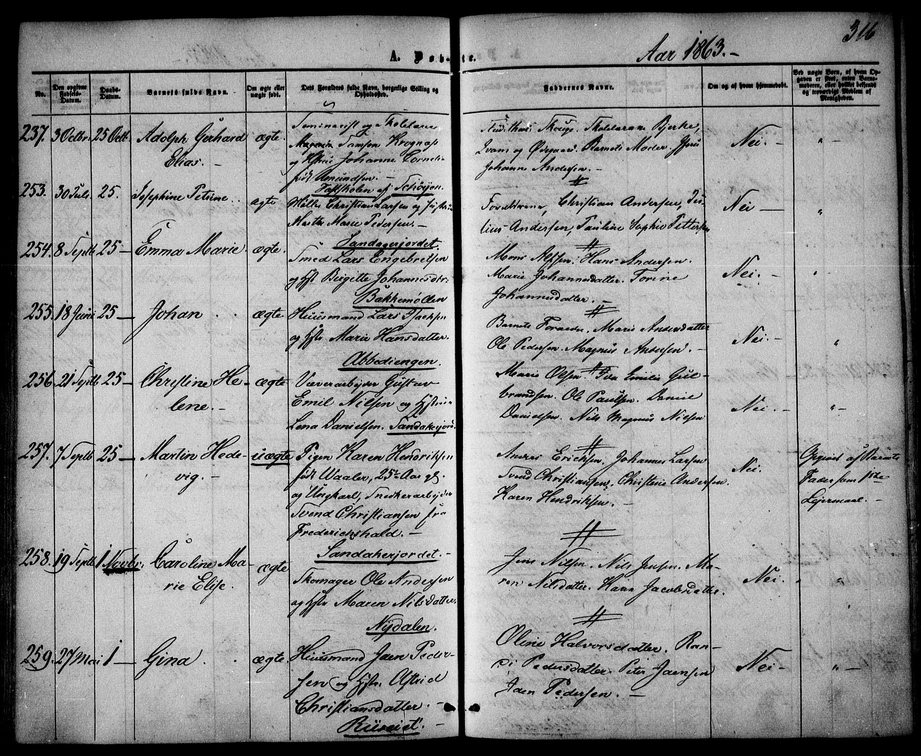 Vestre Aker prestekontor Kirkebøker, AV/SAO-A-10025/F/Fa/L0003: Parish register (official) no. 3, 1857-1868, p. 316