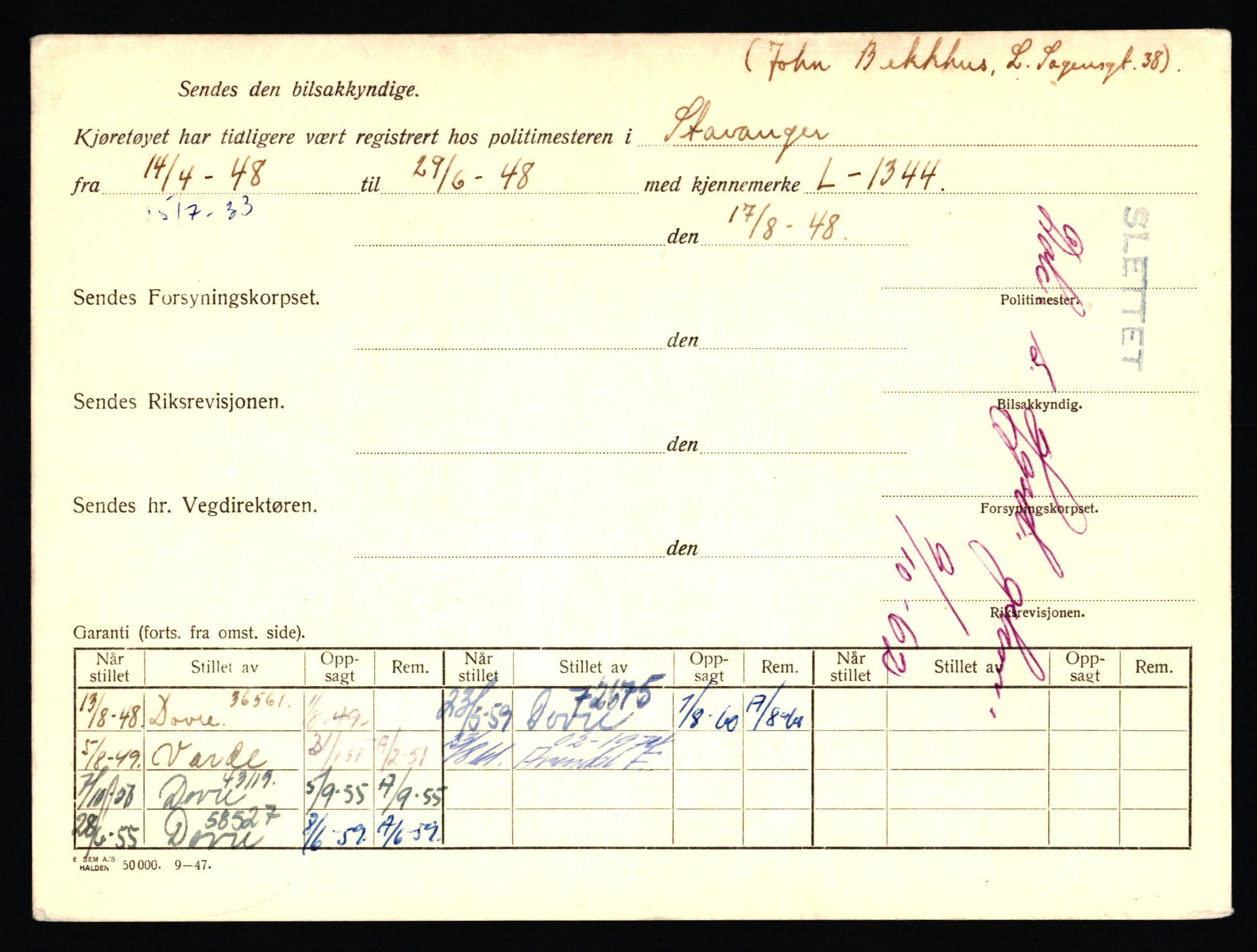 Stavanger trafikkstasjon, AV/SAST-A-101942/0/F/L0032: L-17600 - L-18149, 1930-1971, p. 296