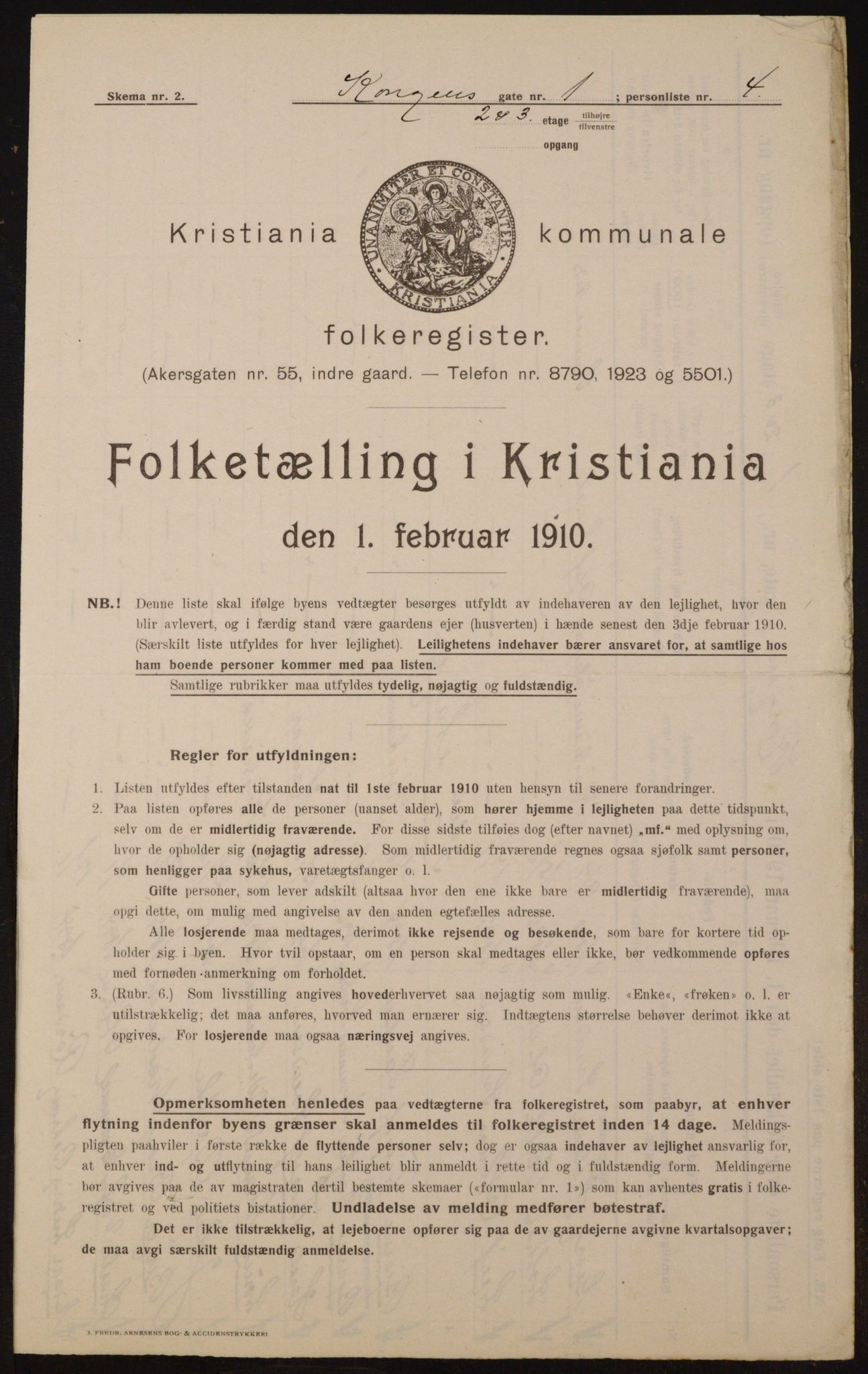 OBA, Municipal Census 1910 for Kristiania, 1910, p. 50962