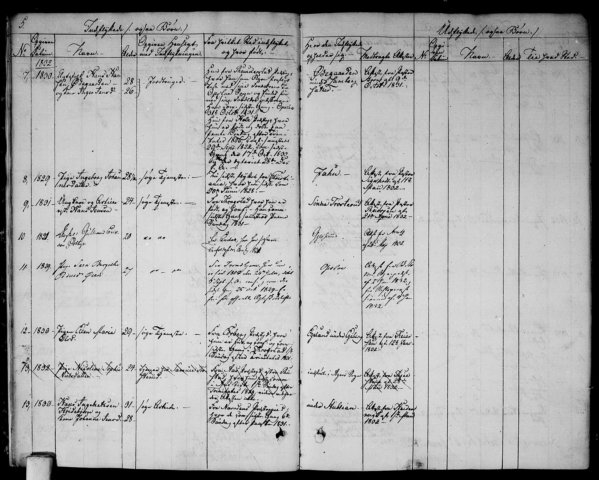 Aker prestekontor kirkebøker, AV/SAO-A-10861/F/L0016: Parish register (official) no. 16, 1827-1841, p. 5